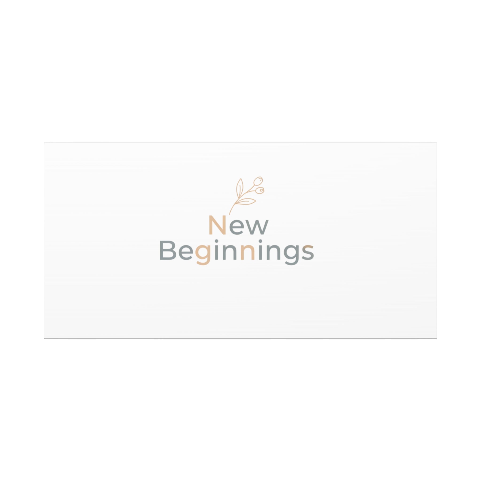 New Beginnings Canvas | Fresh-Start Minimalism, blank page art print