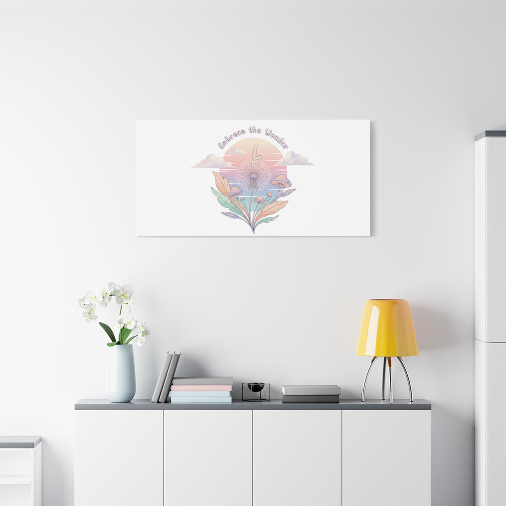 Embrace the Wonder pastel surreal nature print, Canvas