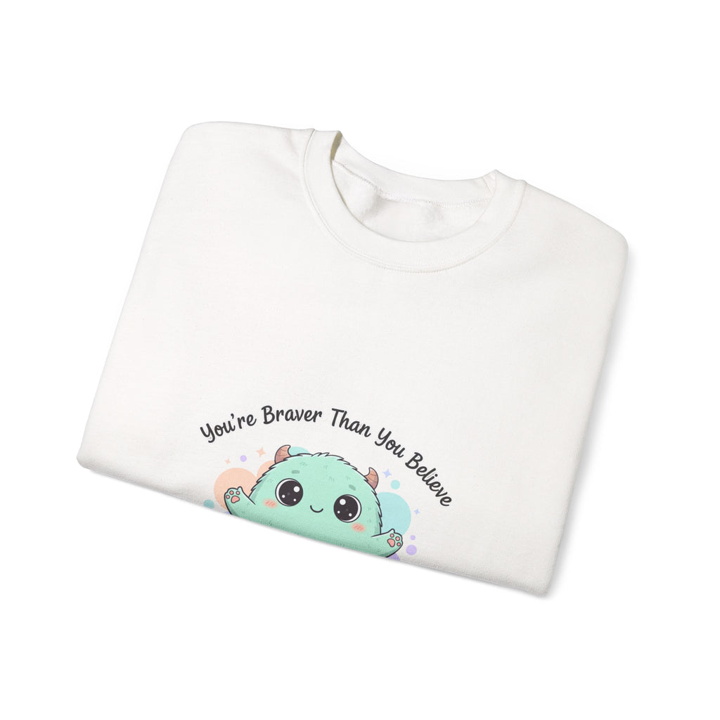 Brave Blob Monster Sweatshirt | cute monster sweatshirt, therapy monster