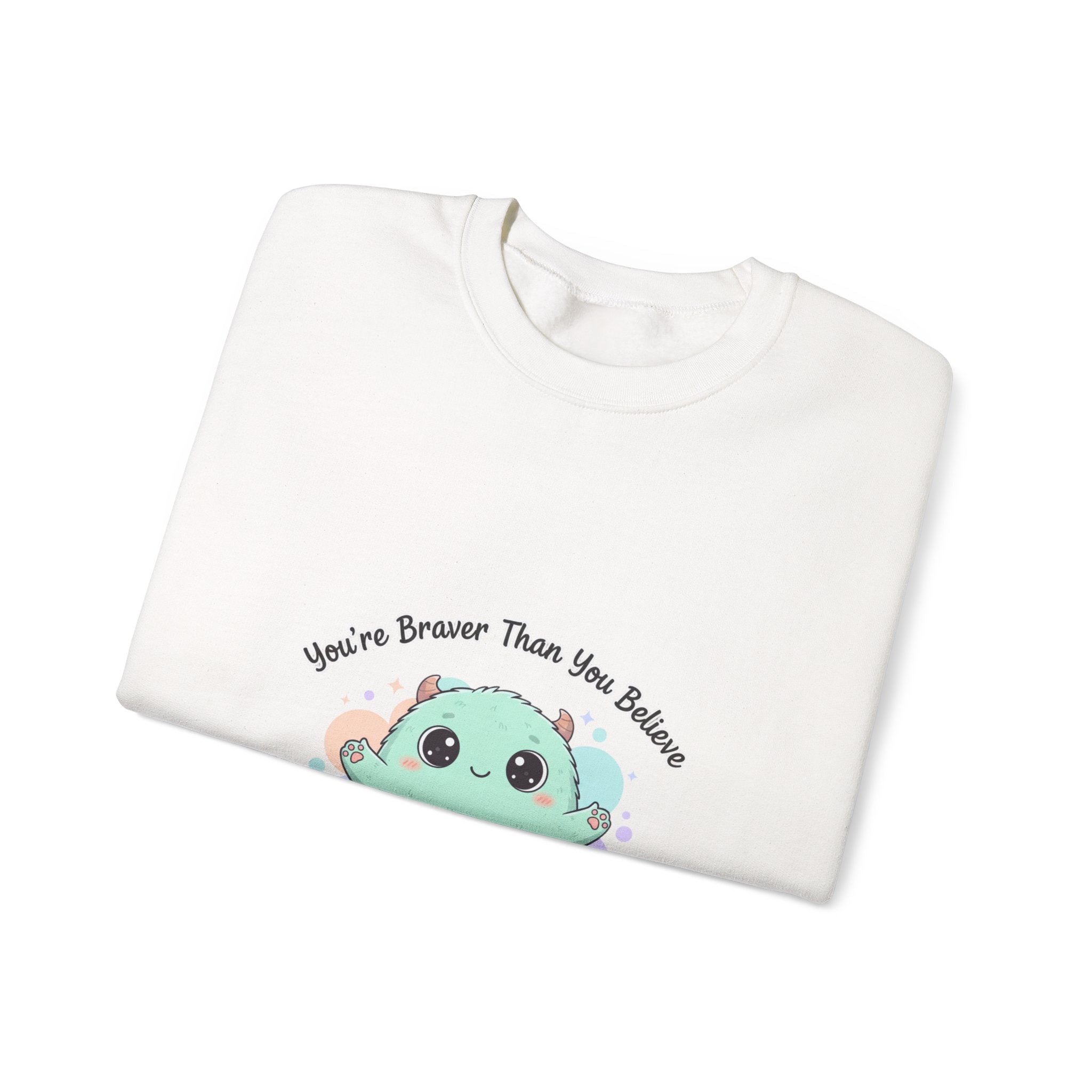 Brave Blob Monster Sweatshirt | cute monster sweatshirt, therapy monster