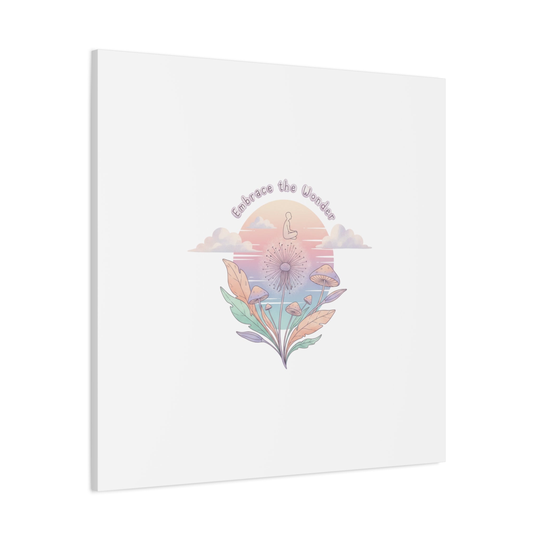 Embrace the Wonder pastel surreal nature print, Canvas