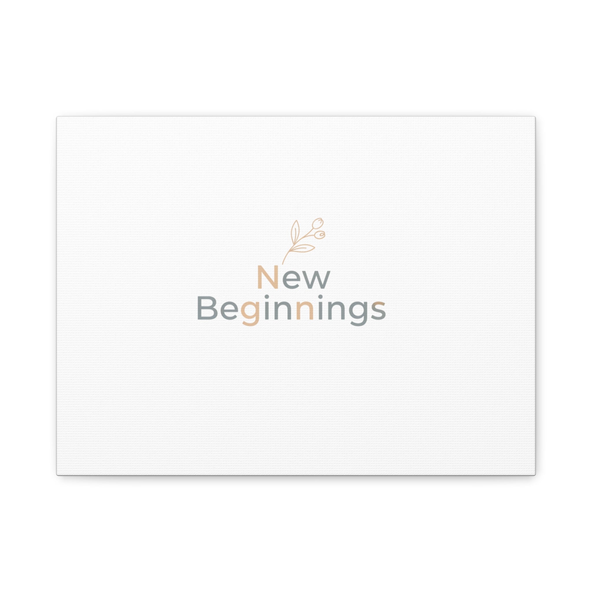 New Beginnings Canvas | Fresh-Start Minimalism, blank page art print