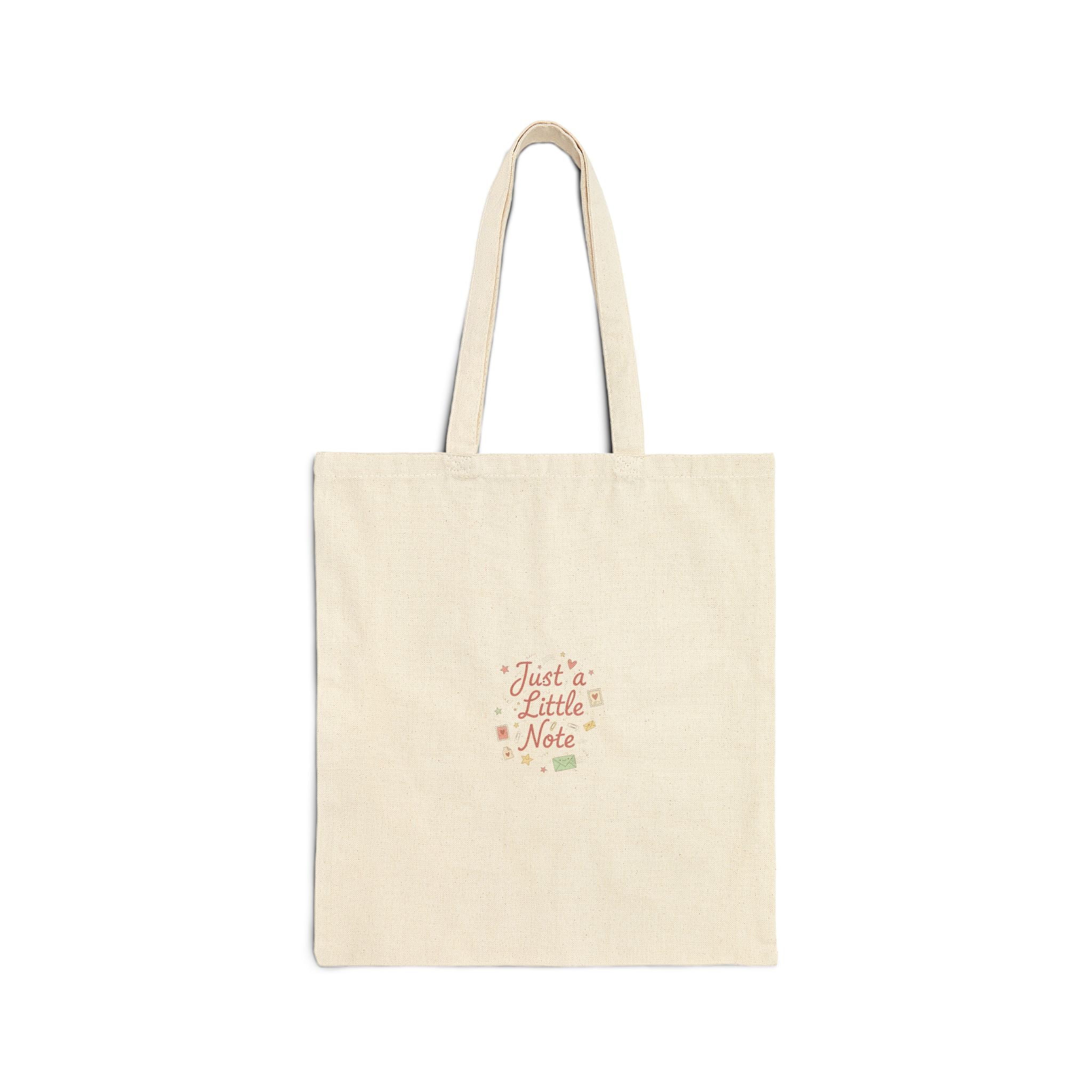 Just a Little Note Tote | handwritten doodle design, sketch aesthetic
