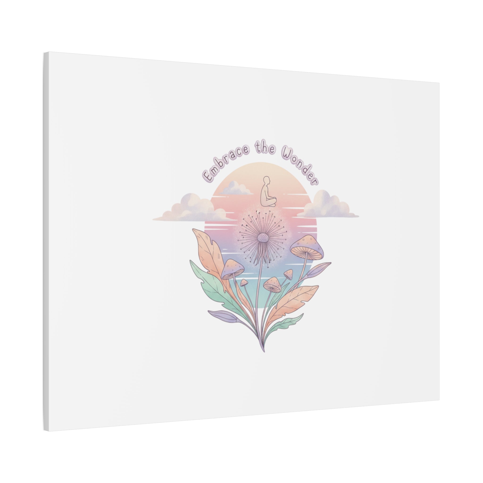 Embrace the Wonder pastel surreal nature print, Canvas