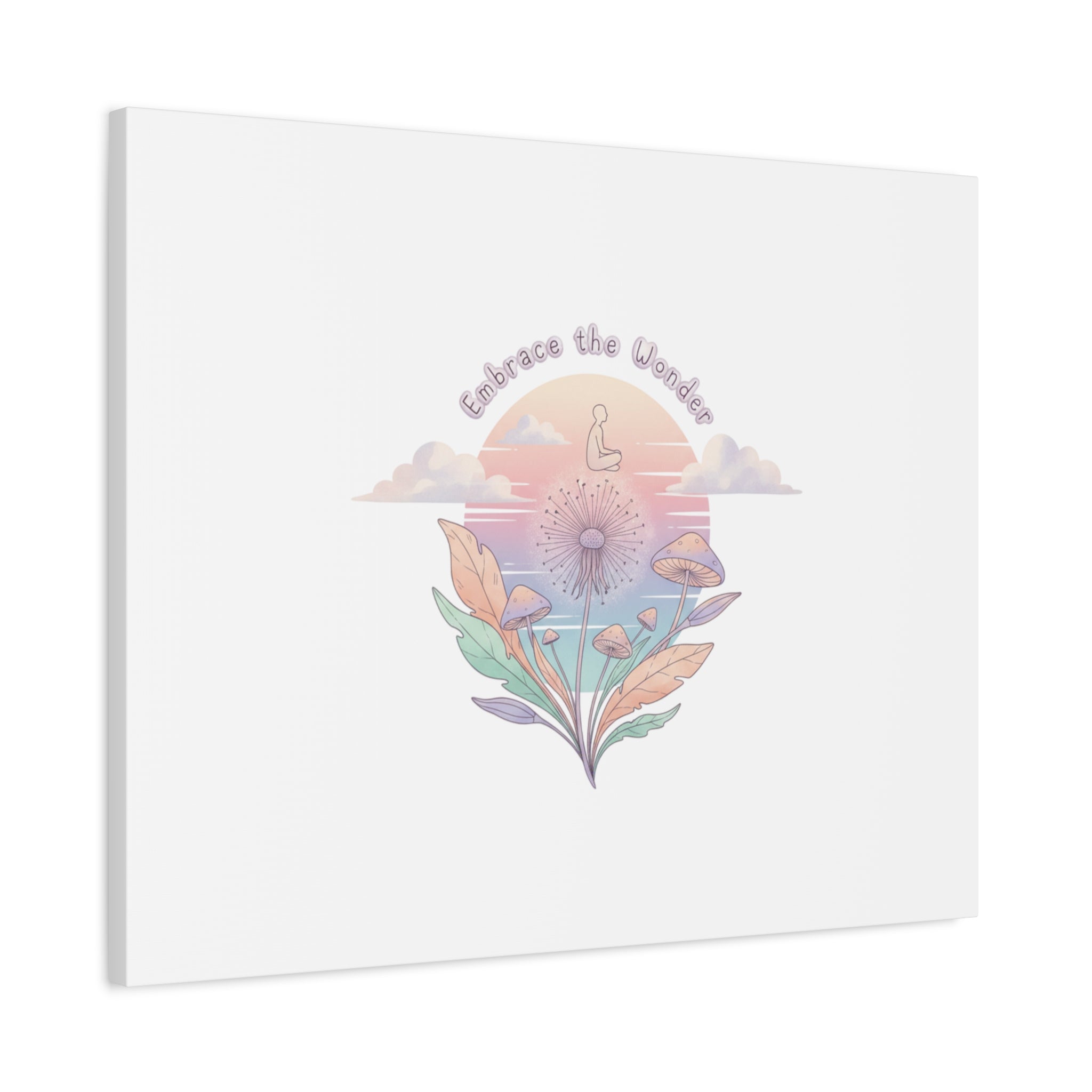 Embrace the Wonder pastel surreal nature print, Canvas