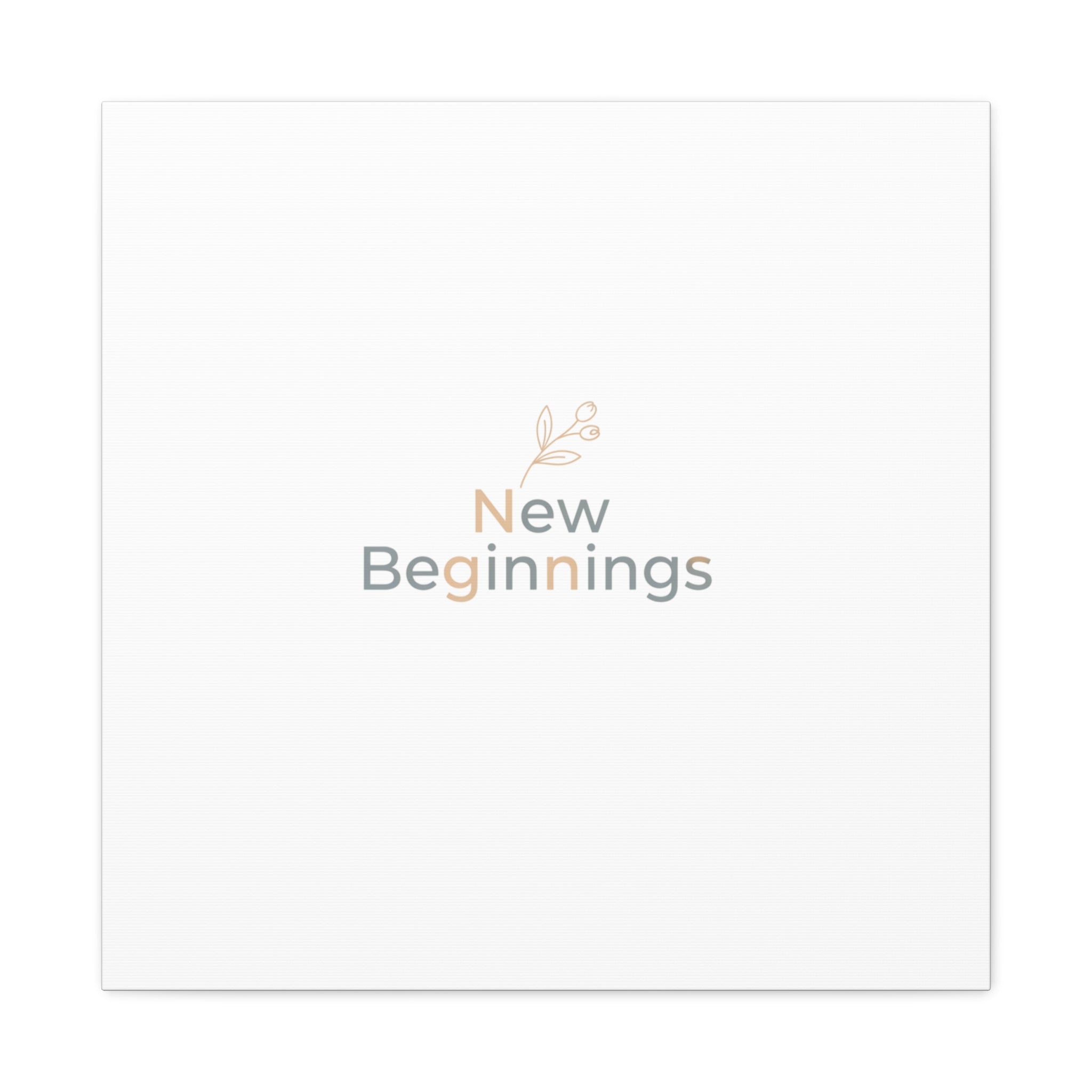 New Beginnings Canvas | Fresh-Start Minimalism, blank page art print
