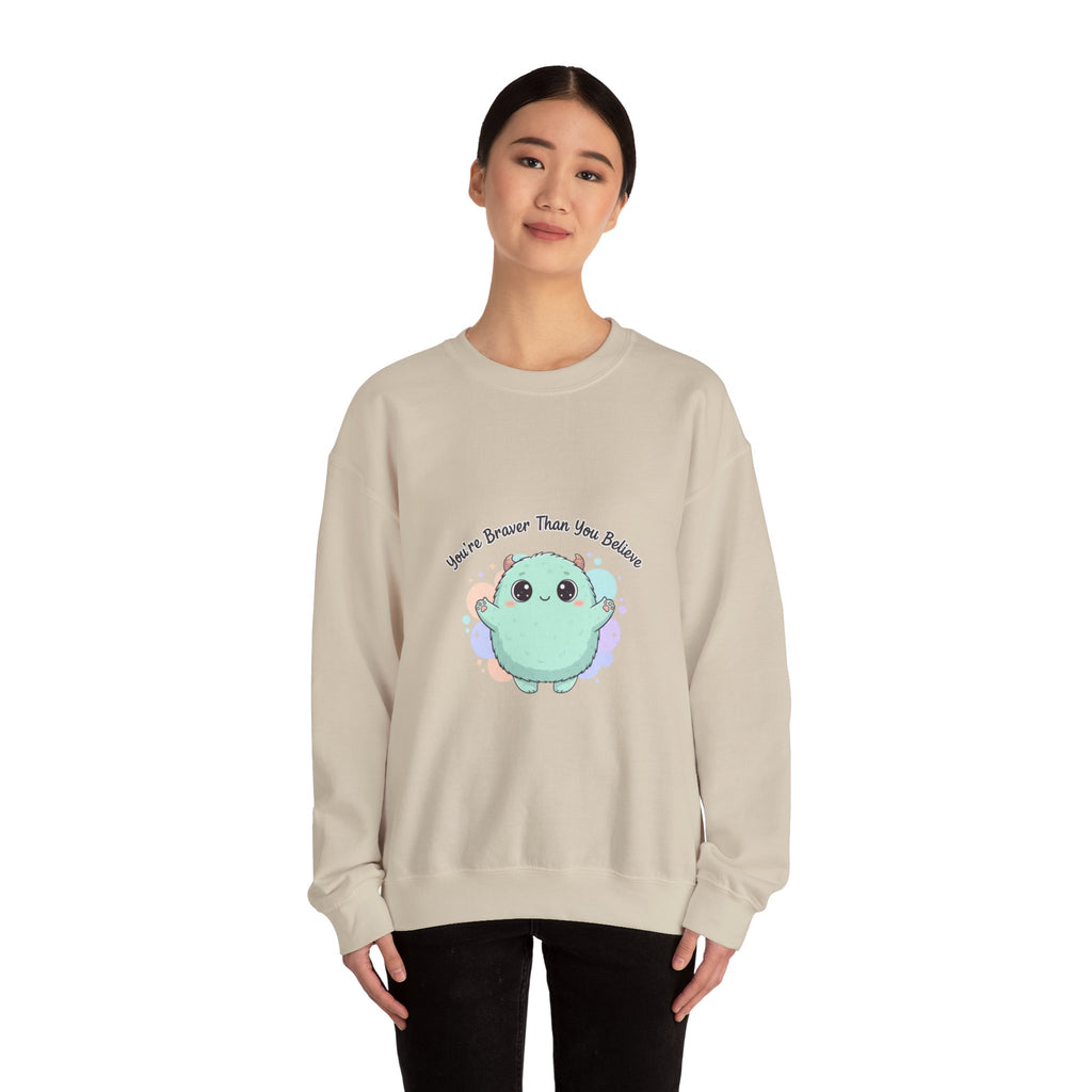 Brave Blob Monster Sweatshirt | cute monster sweatshirt, therapy monster