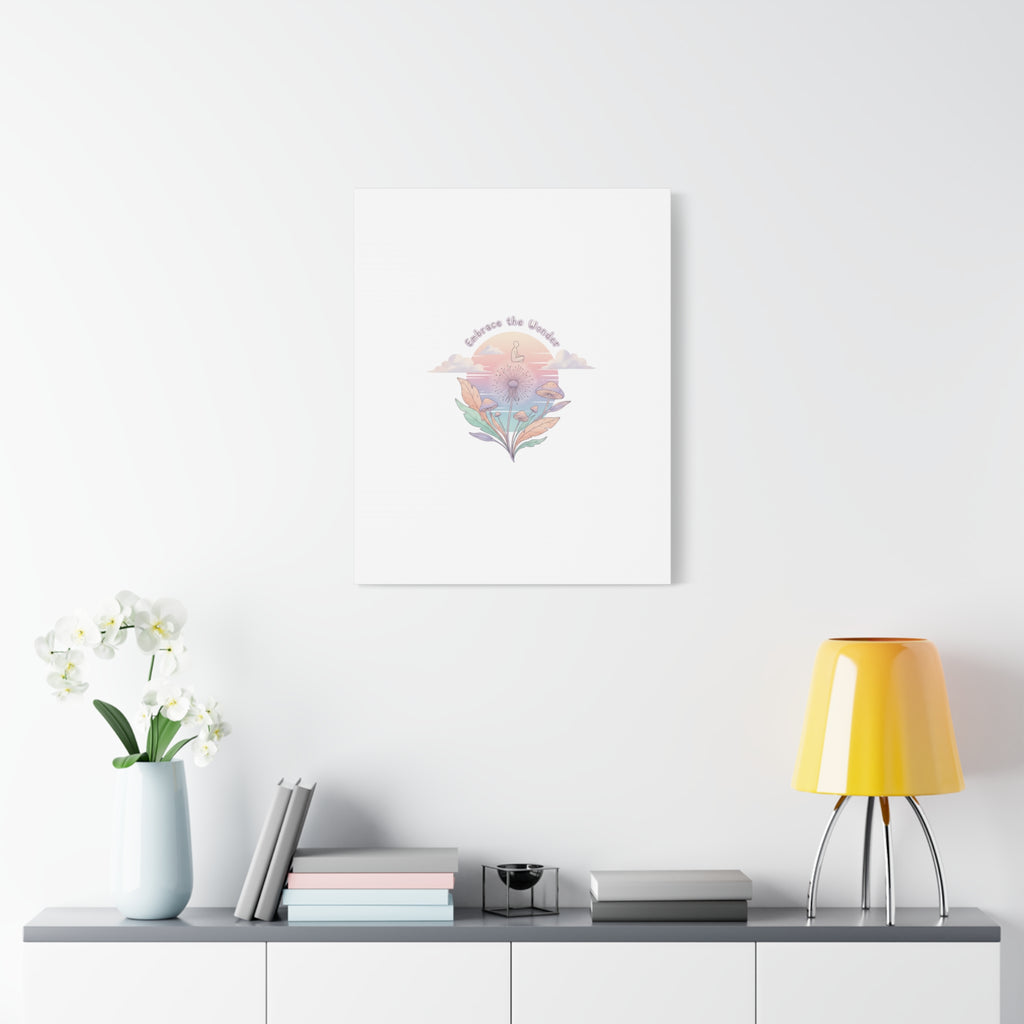 Embrace the Wonder pastel surreal nature print, Canvas