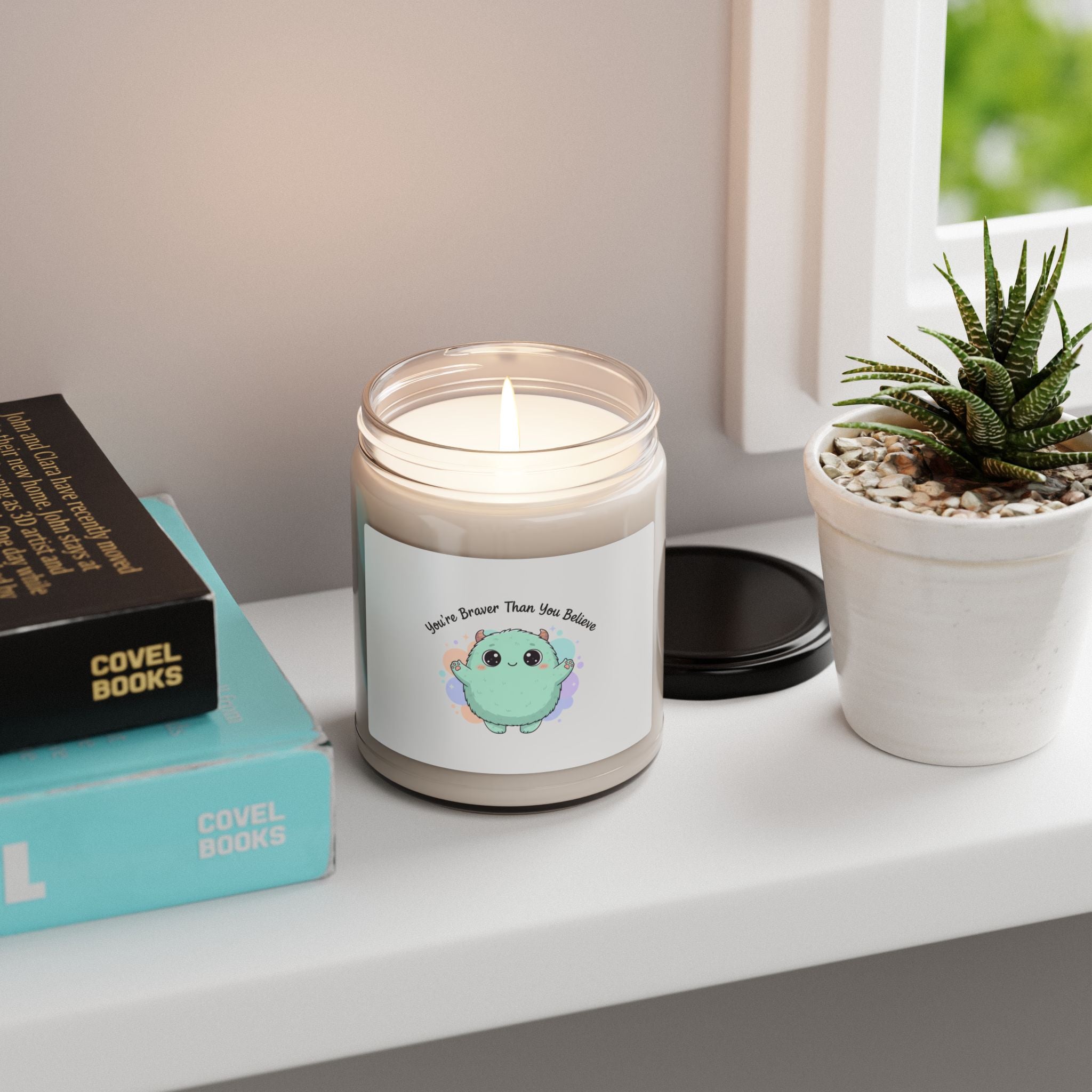 You're Braver Than You Believe Candle | Scented Soy Candle, Cute Monster