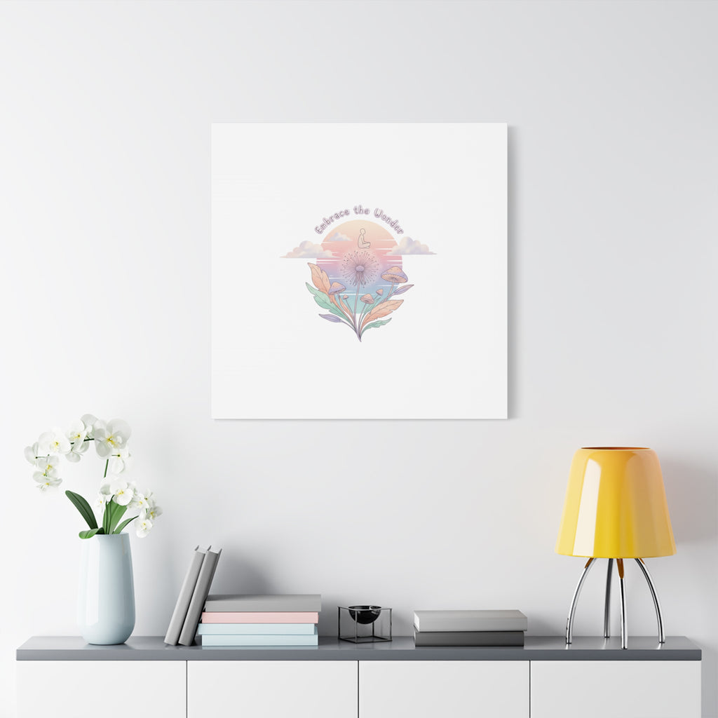 Embrace the Wonder pastel surreal nature print, Canvas