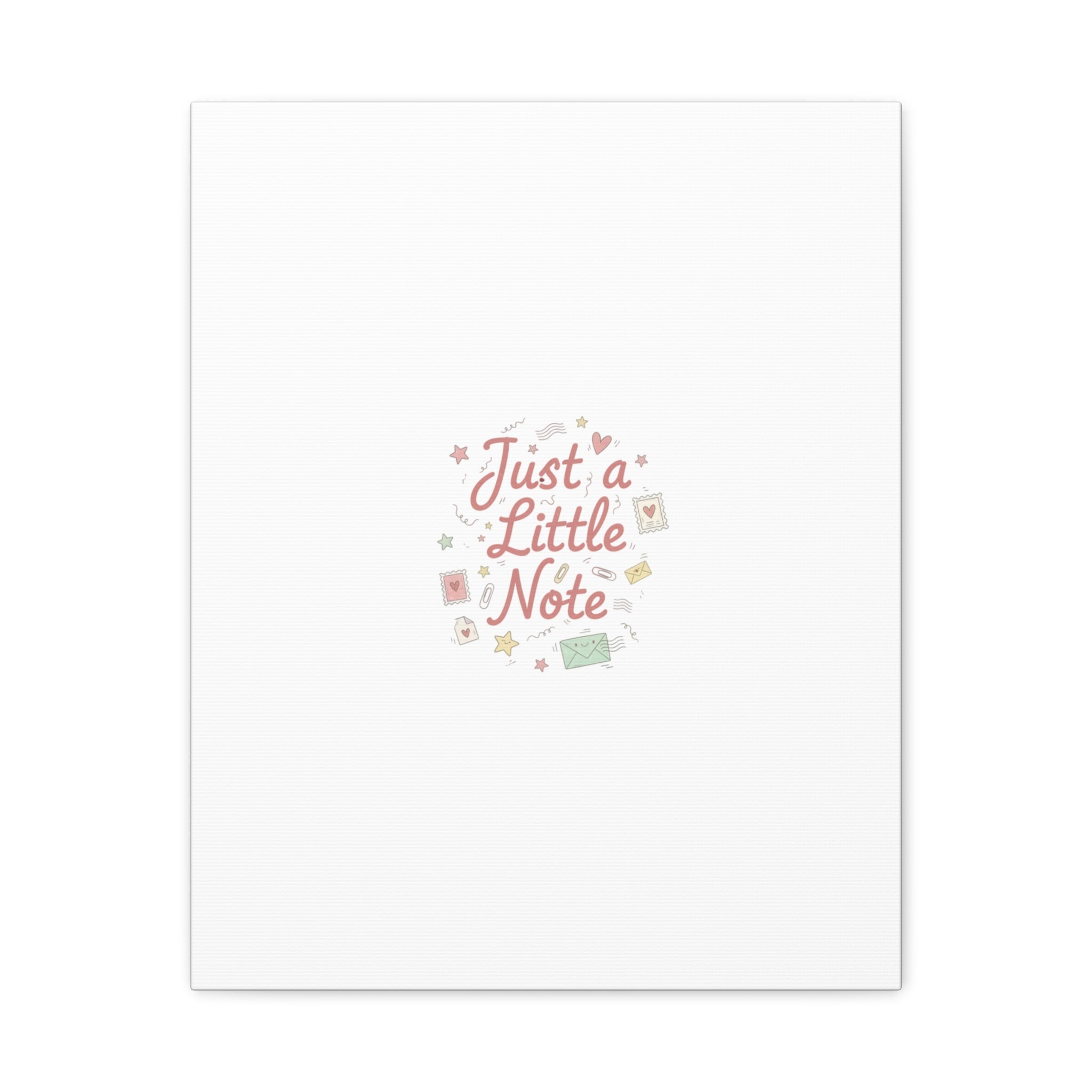 Just a Little Note Canvas | Handwritten Doodle Sketch Aesthetic