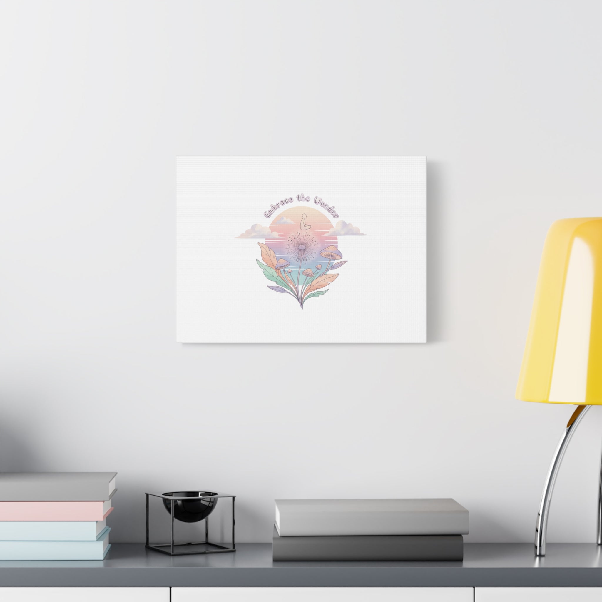 Embrace the Wonder pastel surreal nature print, Canvas