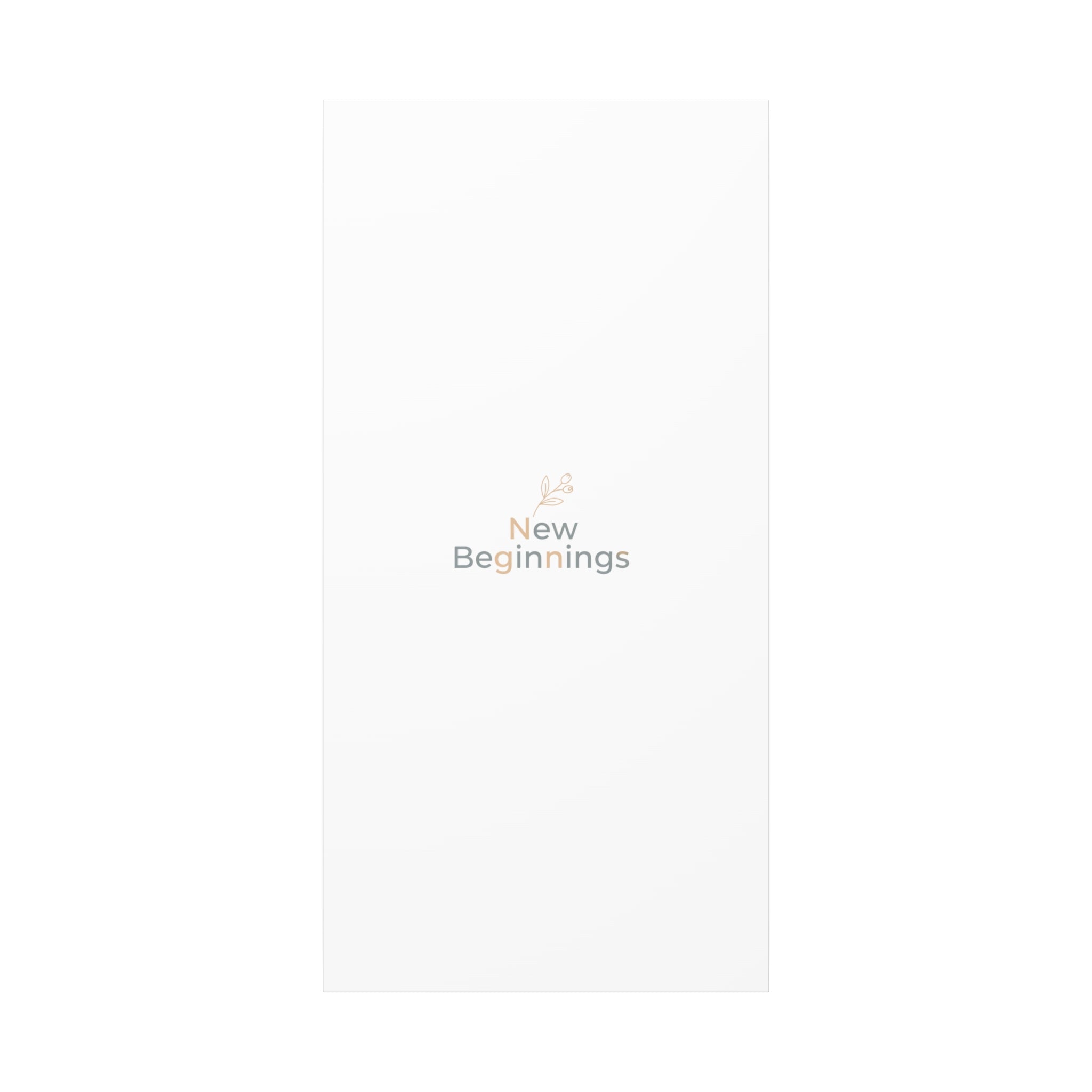 New Beginnings Canvas | Fresh-Start Minimalism, blank page art print