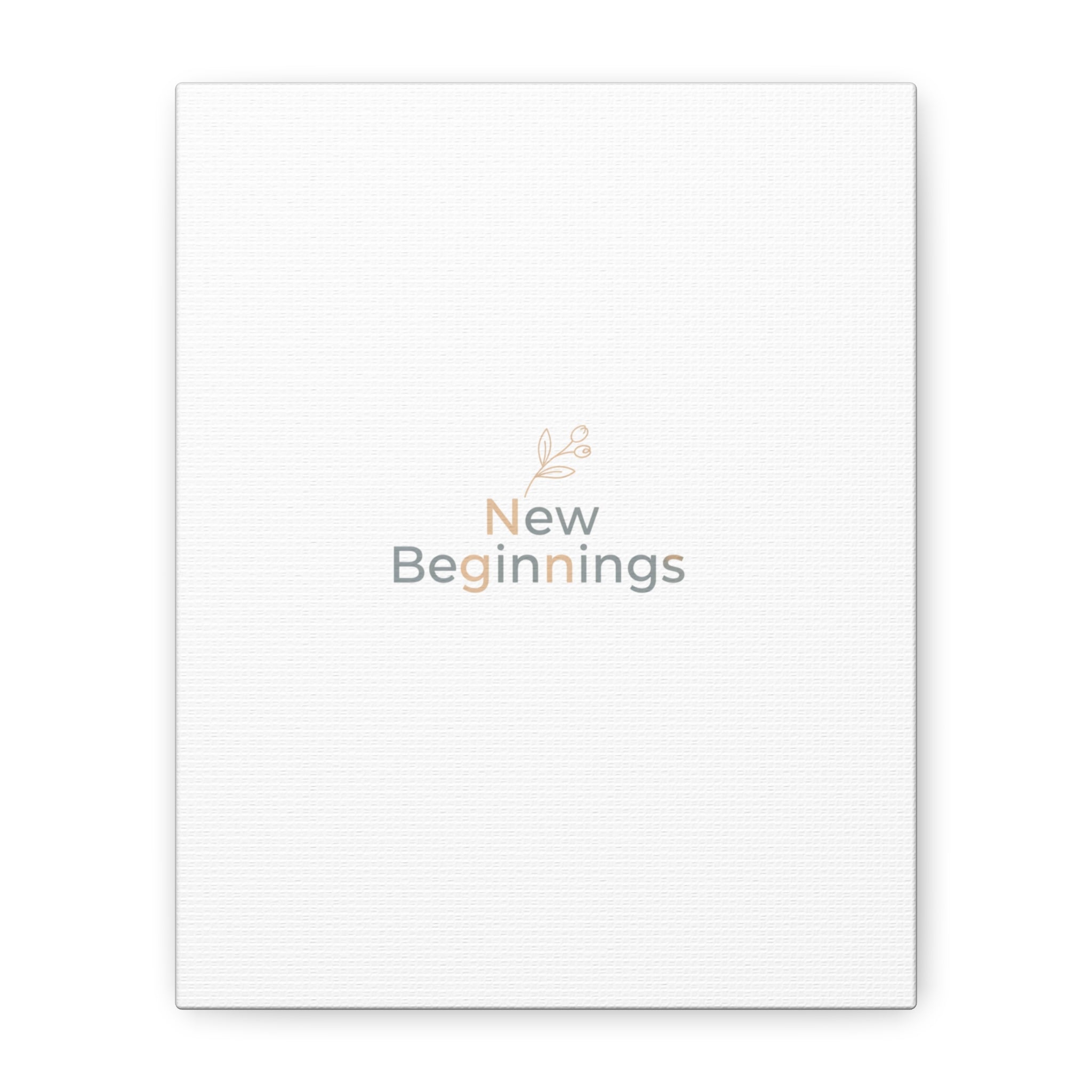 New Beginnings Canvas | Fresh-Start Minimalism, blank page art print