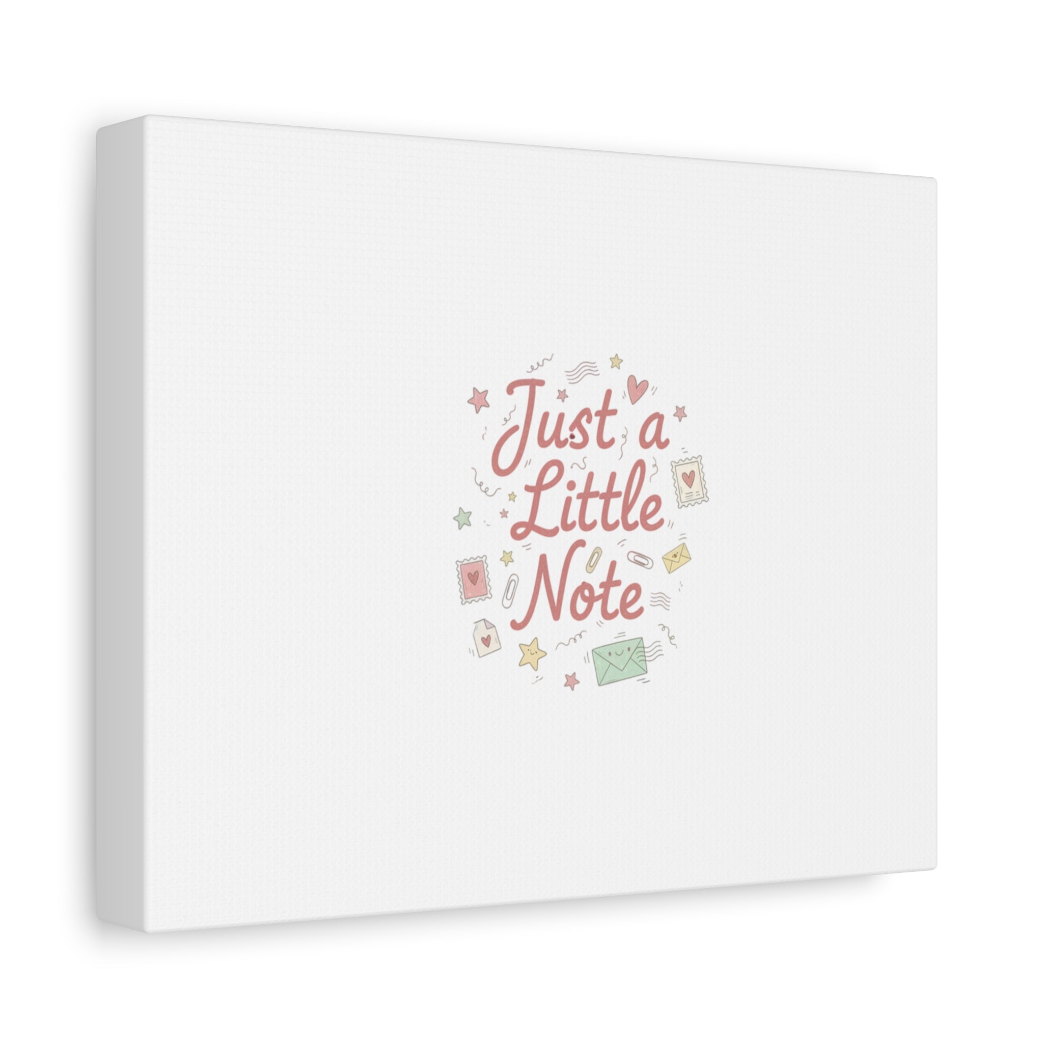 Just a Little Note Canvas | Handwritten Doodle Sketch Aesthetic
