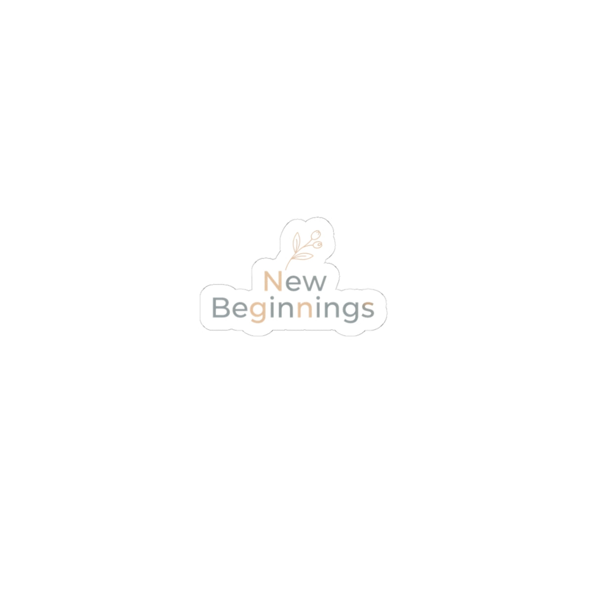 New Beginnings Sticker | Fresh Start Minimalism, blank slate decal