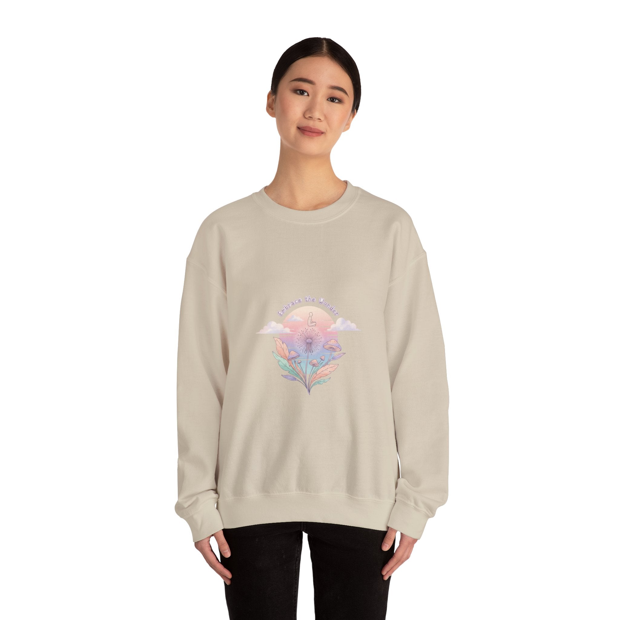 gentle cosmic creature sweatshirt | wholesome surrealism, pastel existential