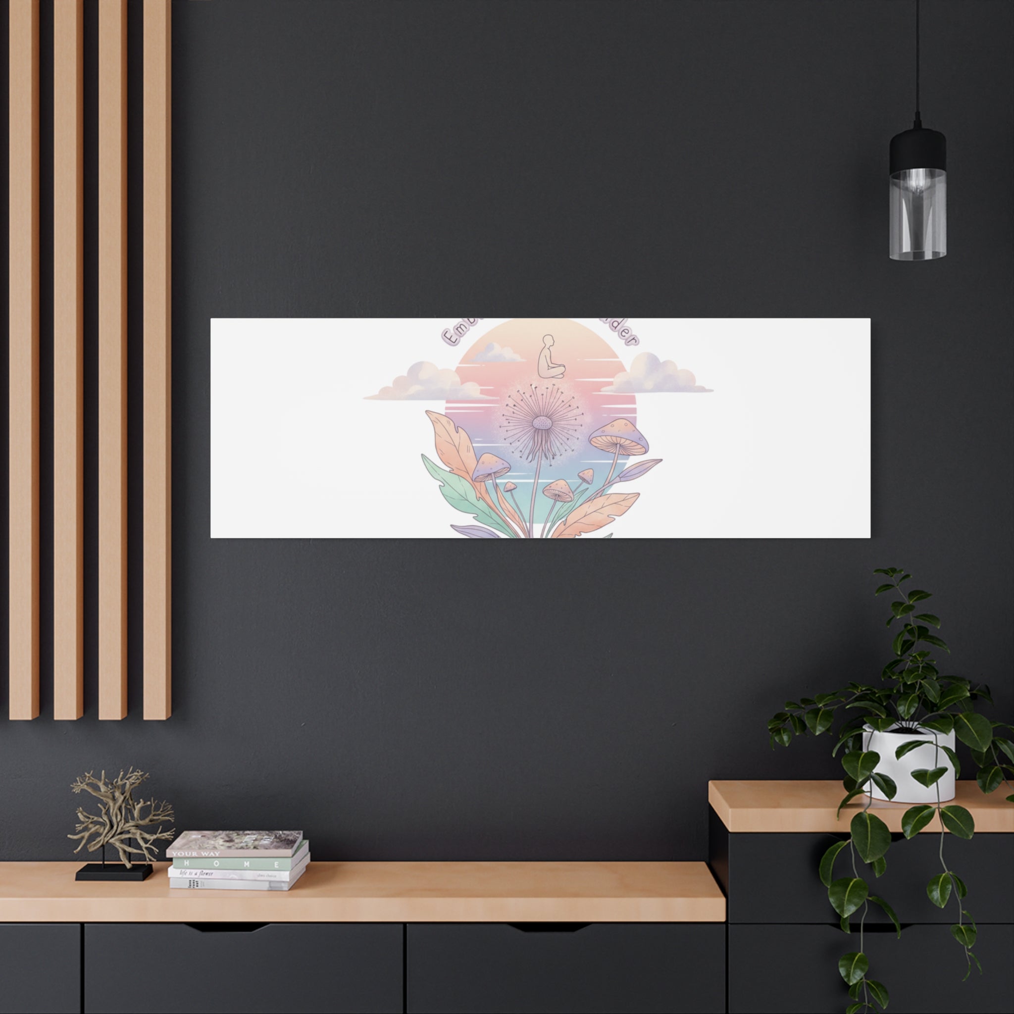 Embrace the Wonder pastel surreal nature print, Canvas