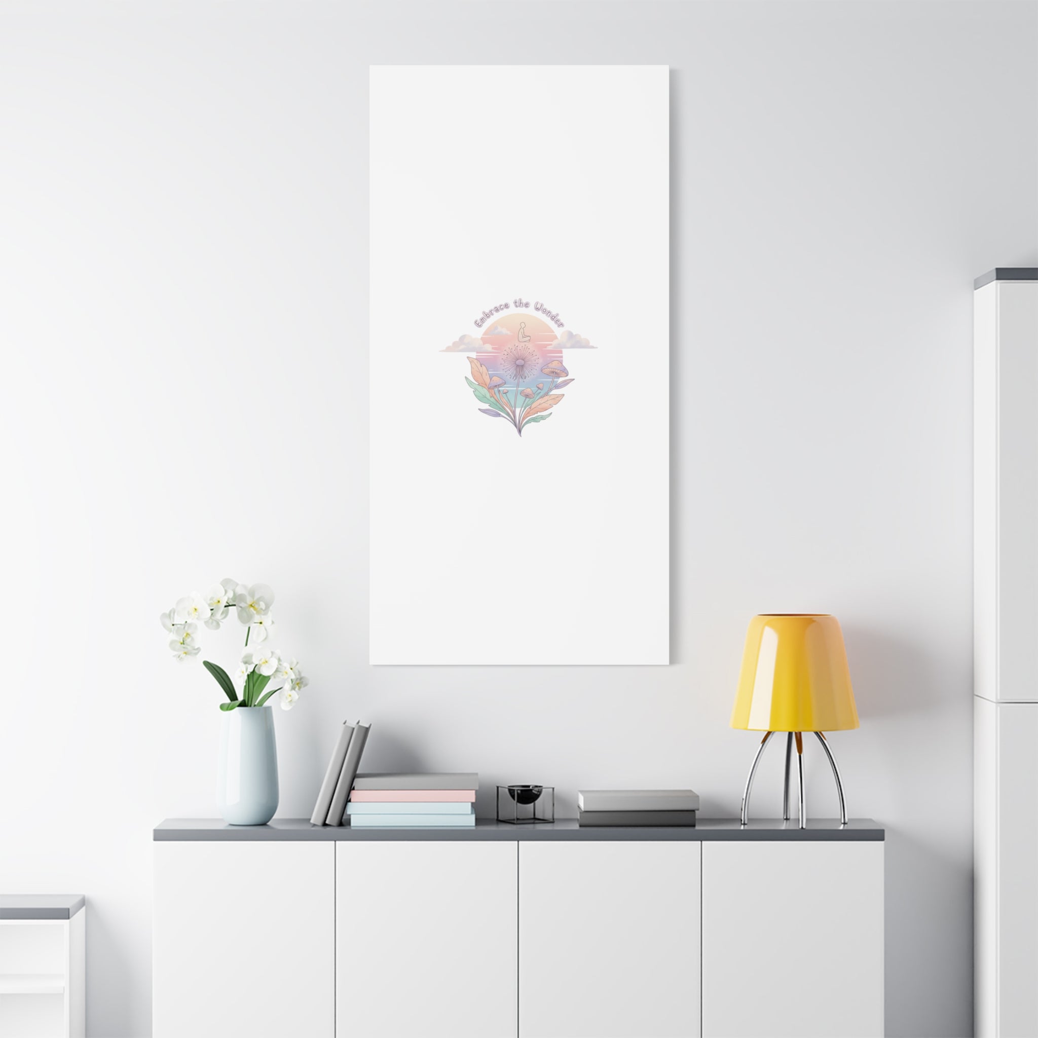 Embrace the Wonder pastel surreal nature print, Canvas