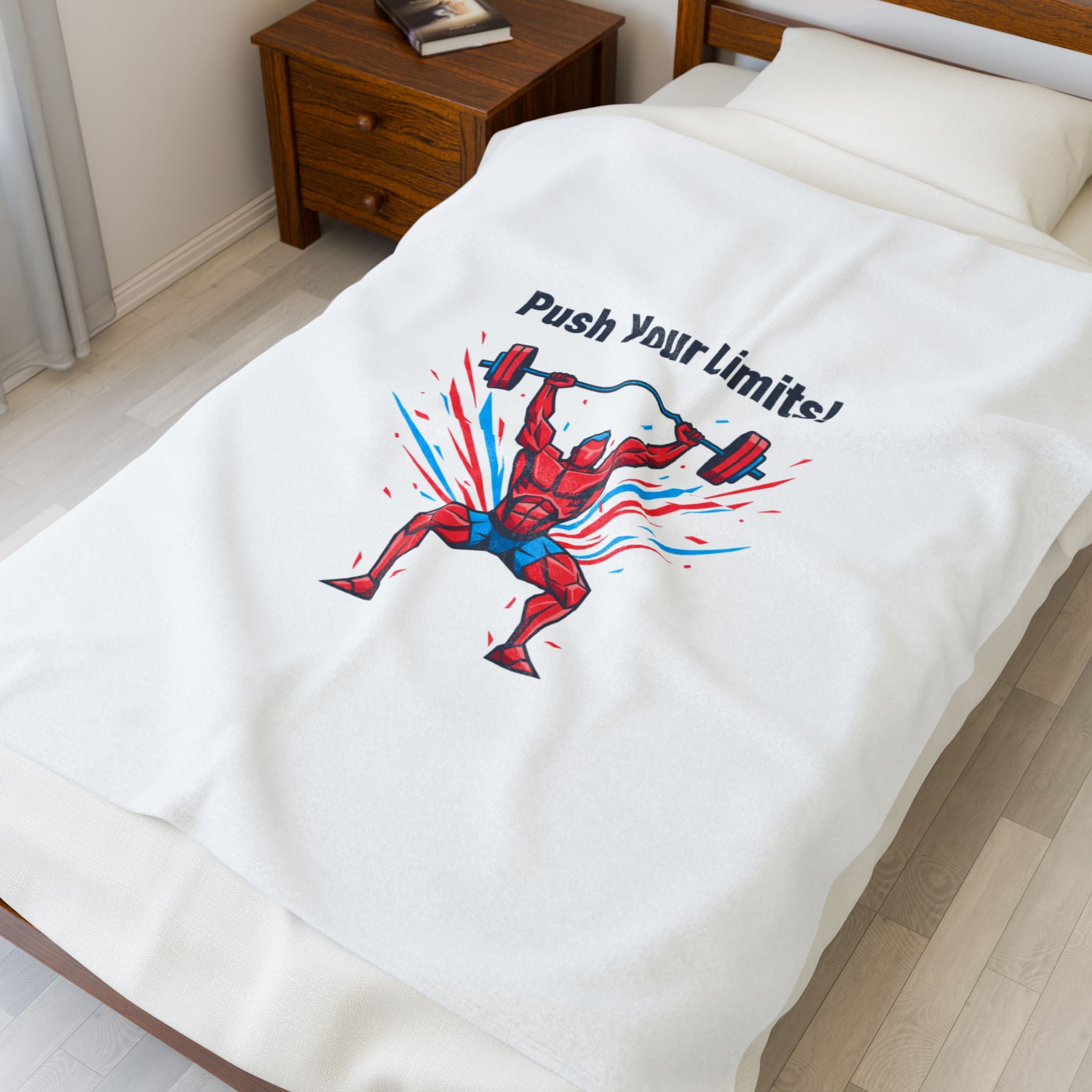 Push Your Limits Blanket | Fitness Motivation, Gym Workout Throw