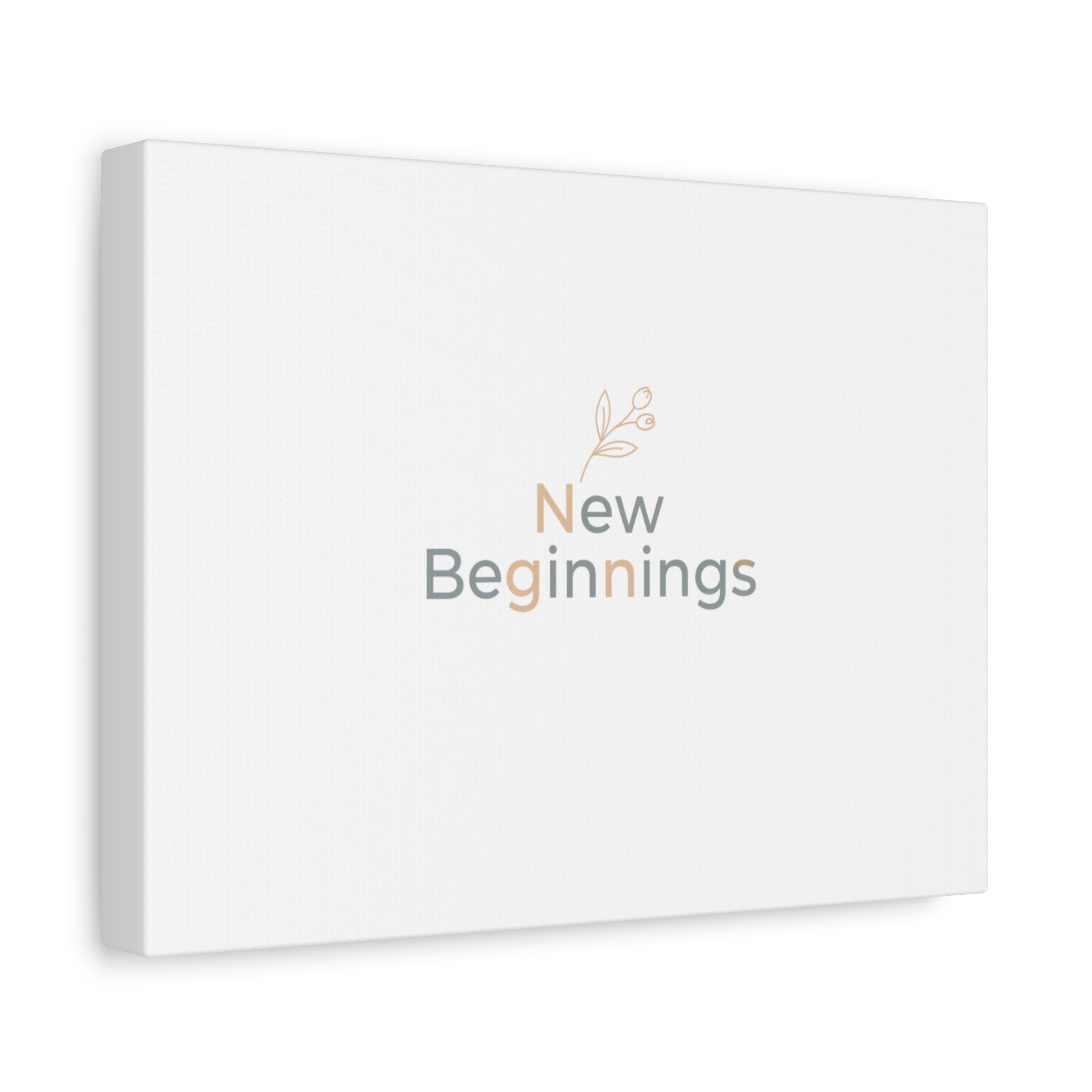 New Beginnings Canvas | Fresh-Start Minimalism, blank page art print