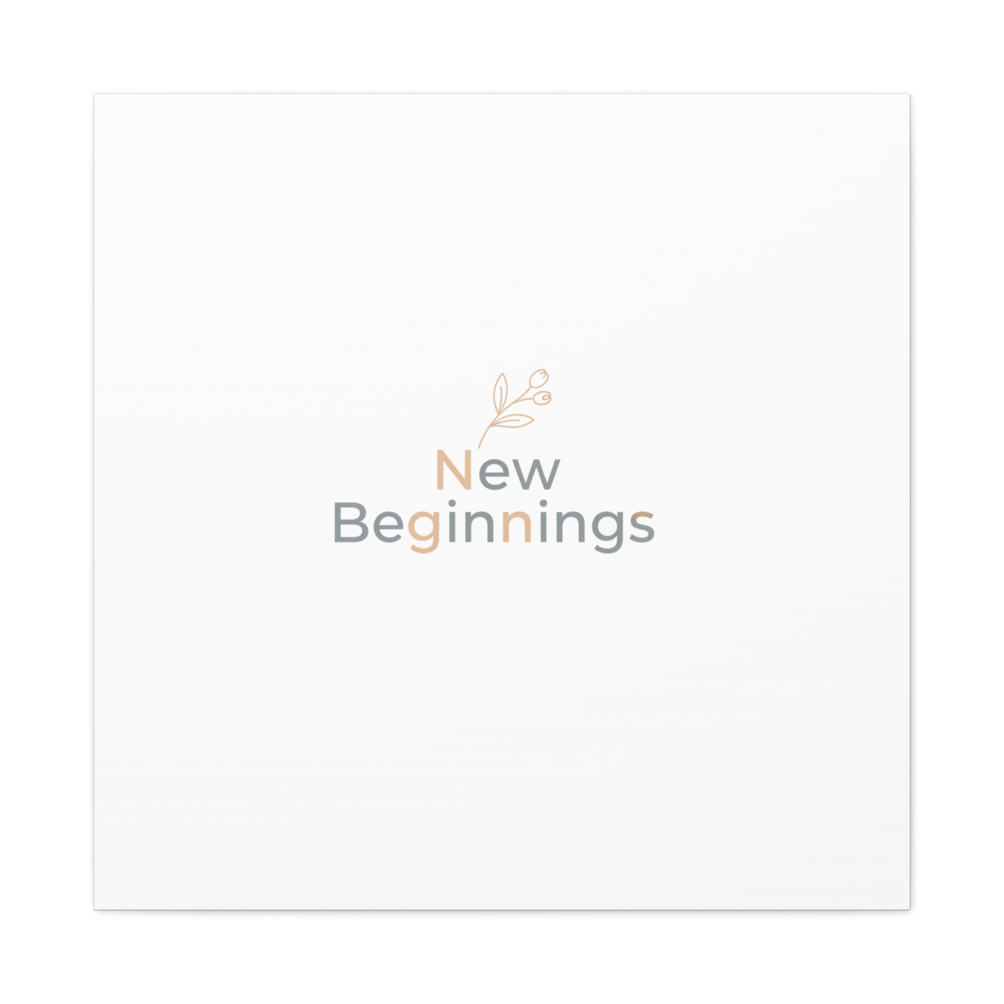 New Beginnings Canvas | Fresh-Start Minimalism, blank page art print