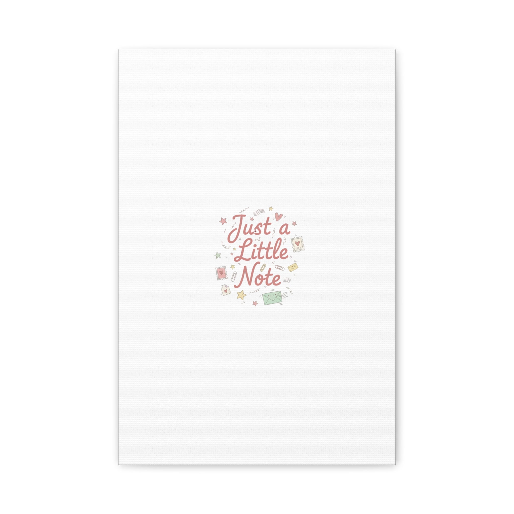 Just a Little Note Canvas | Handwritten Doodle Sketch Aesthetic