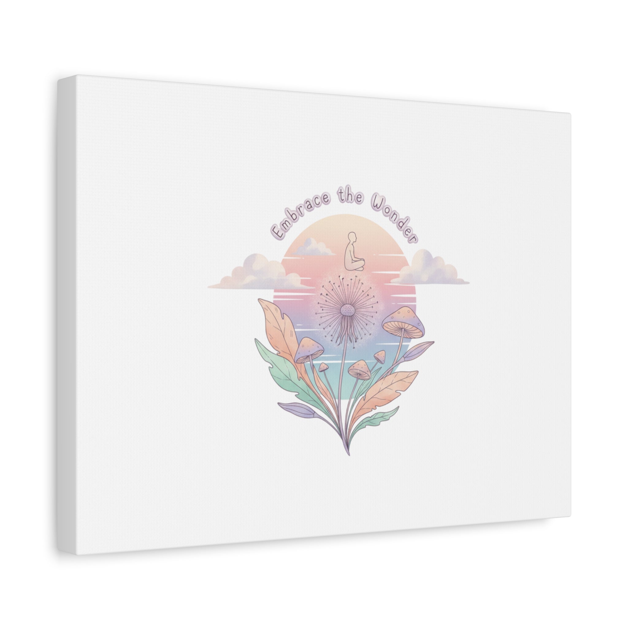 Embrace the Wonder pastel surreal nature print, Canvas