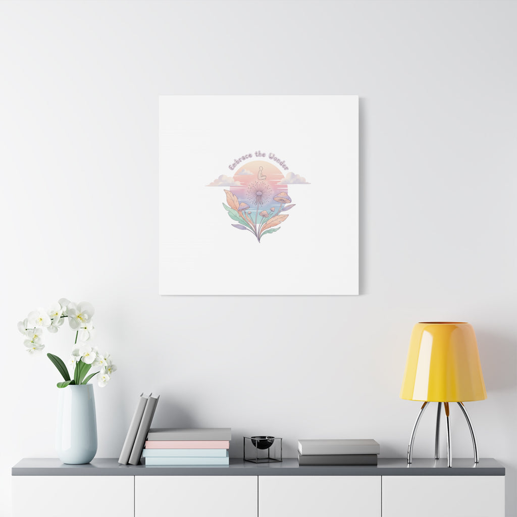 Embrace the Wonder pastel surreal nature print, Canvas