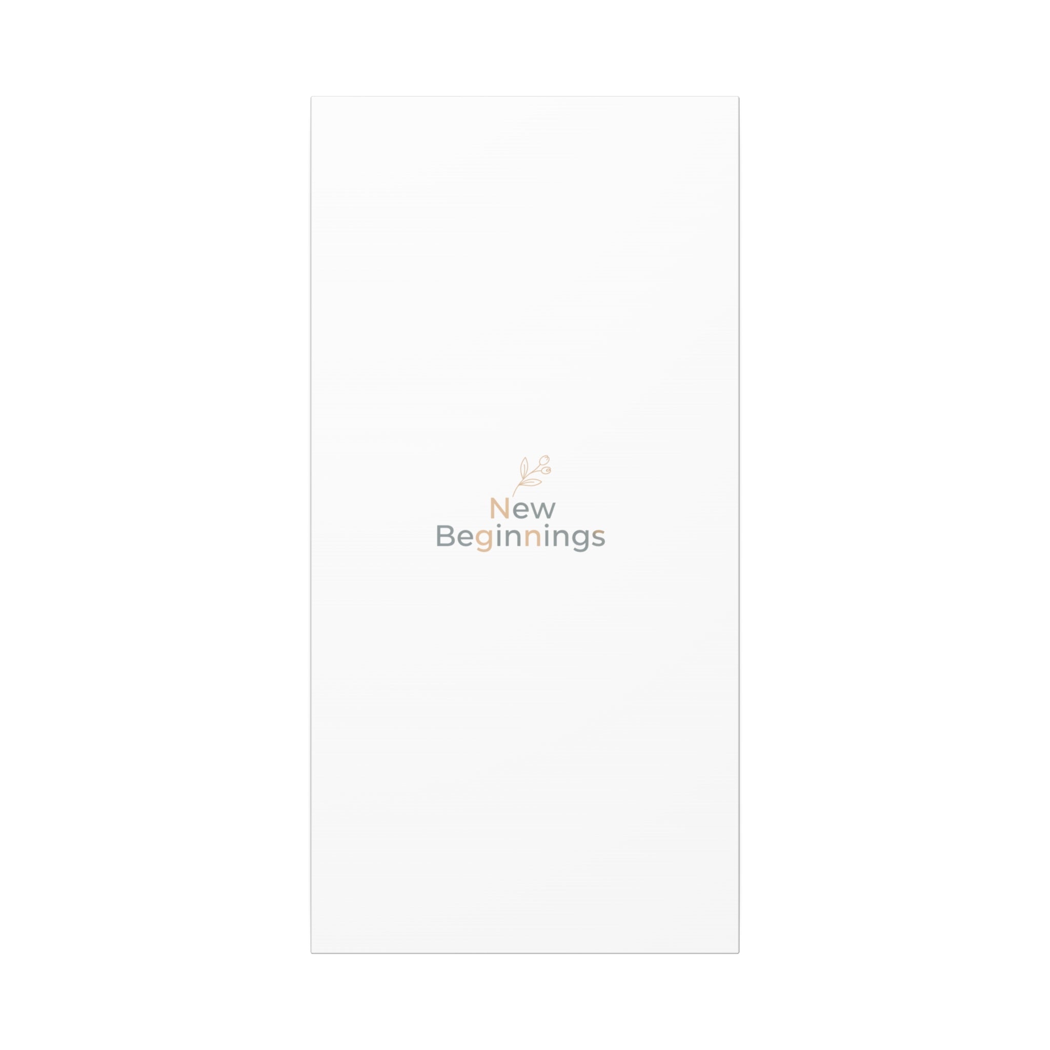 New Beginnings Canvas | Fresh-Start Minimalism, blank page art print