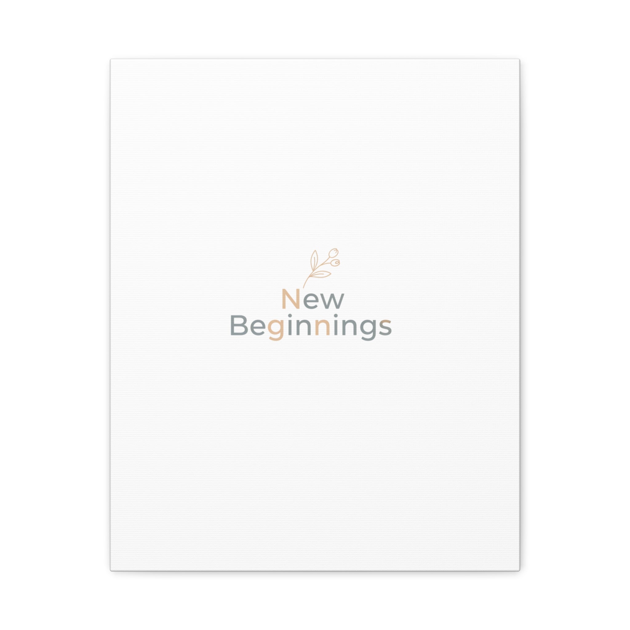 New Beginnings Canvas | Fresh-Start Minimalism, blank page art print