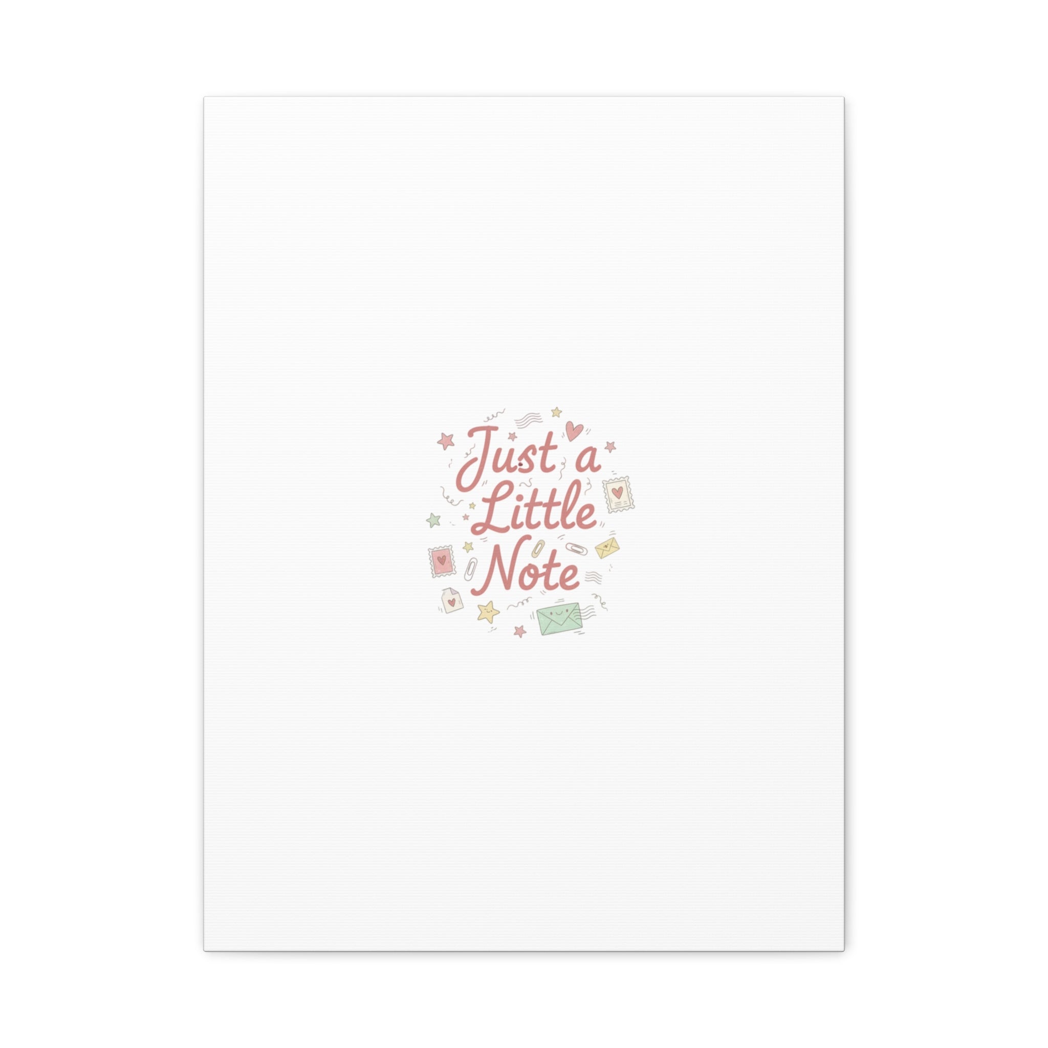 Just a Little Note Canvas | Handwritten Doodle Sketch Aesthetic