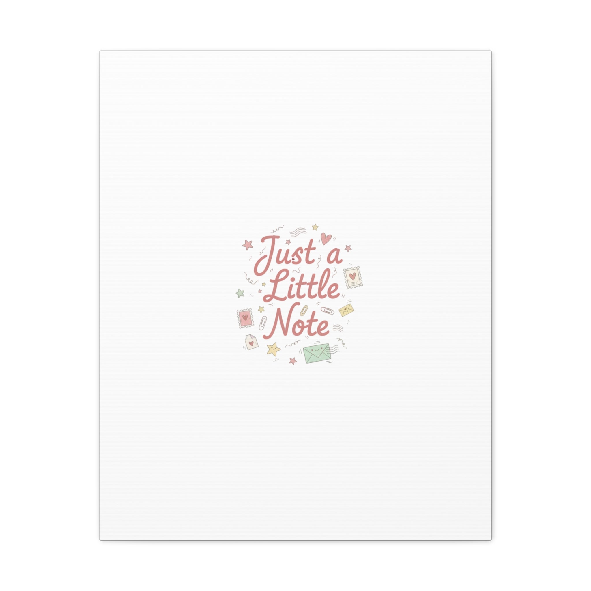 Just a Little Note Canvas | Handwritten Doodle Sketch Aesthetic