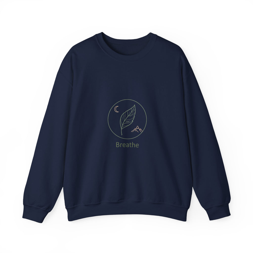 Breathe Leaf Circle Sweatshirt | minimal nature vibes, mindfulness