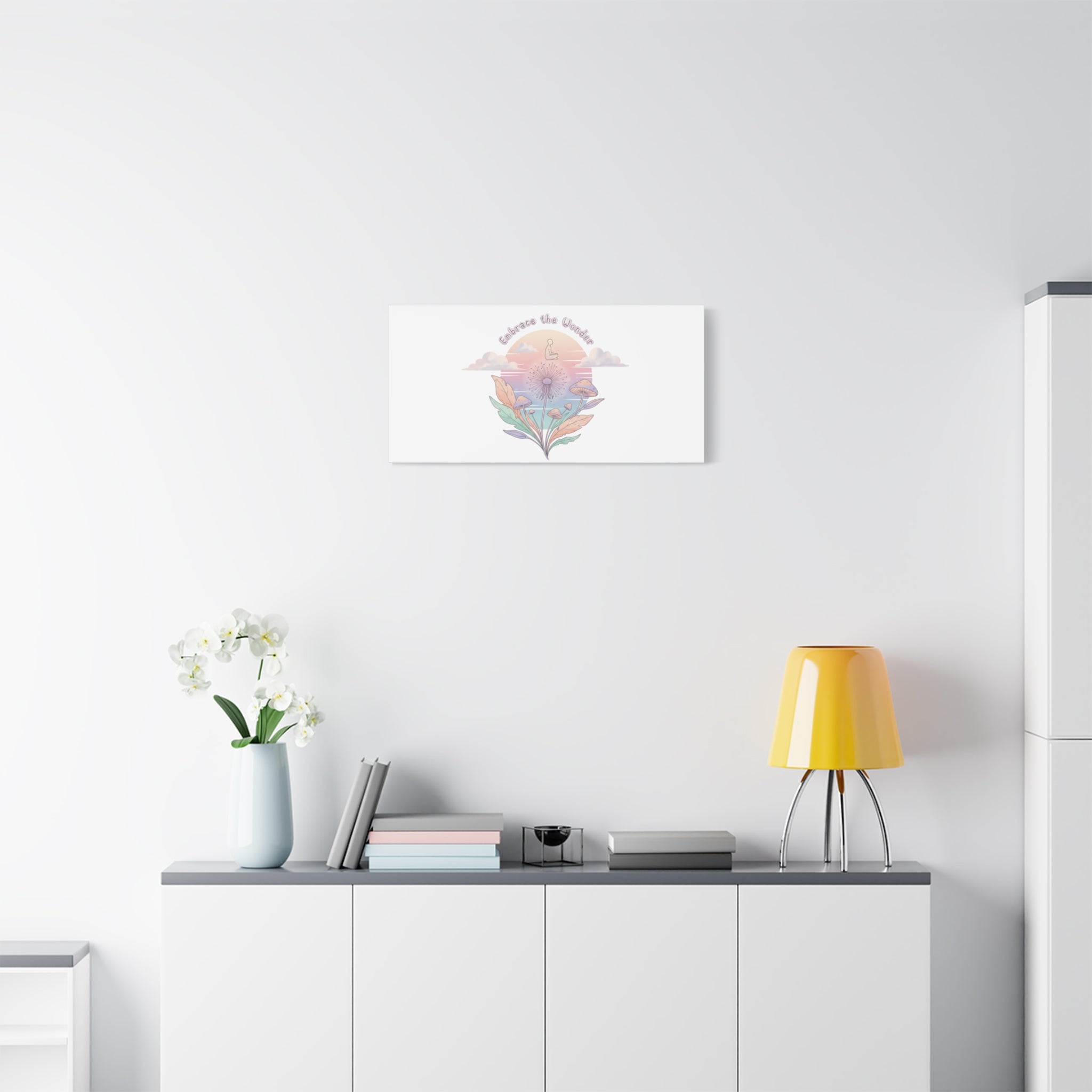 Embrace the Wonder pastel surreal nature print, Canvas