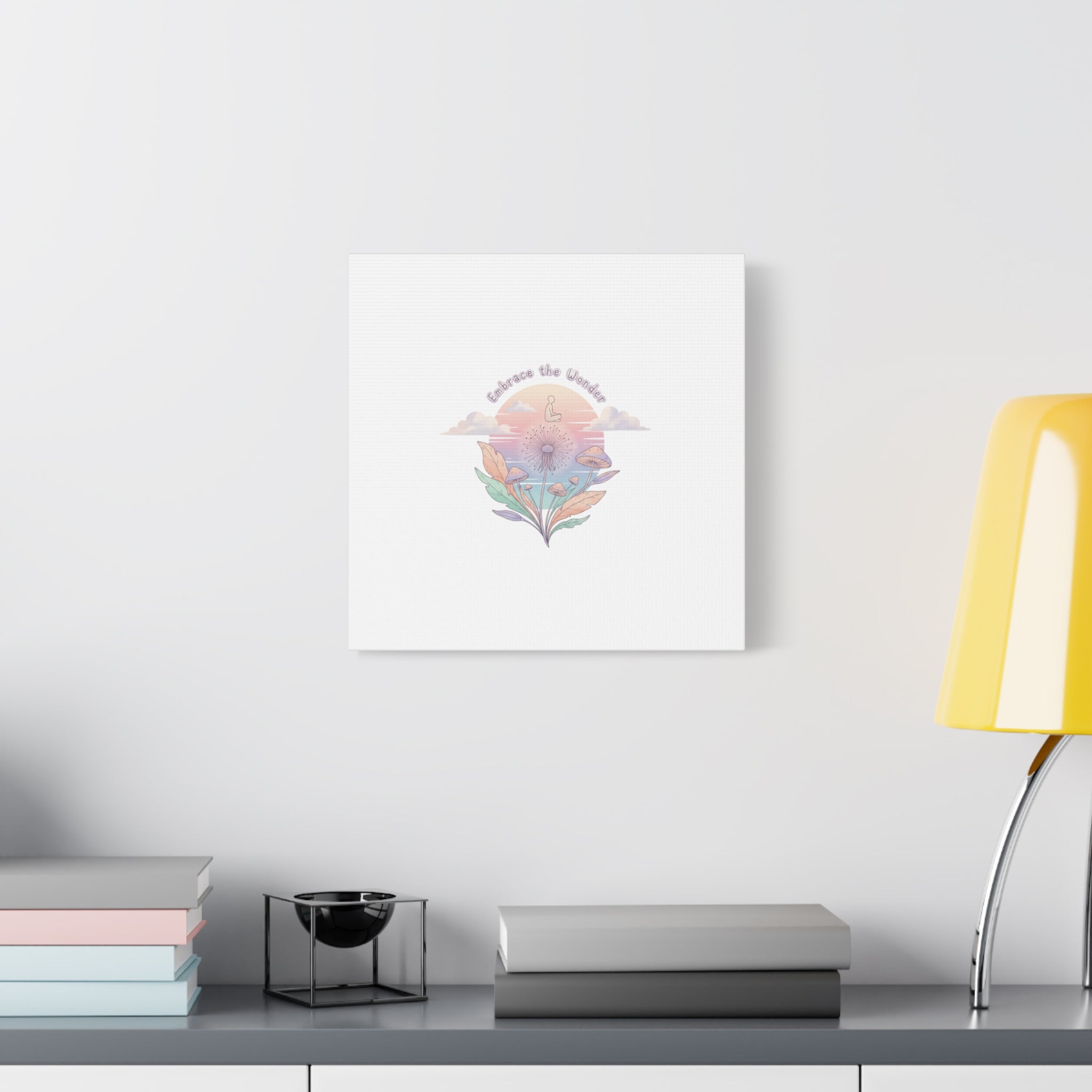 Embrace the Wonder pastel surreal nature print, Canvas