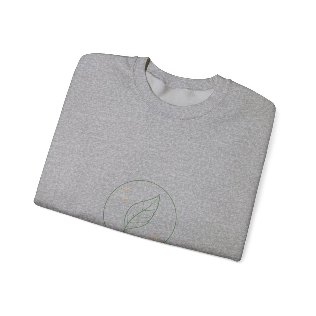 Breathe Leaf Circle Sweatshirt | minimal nature vibes, mindfulness