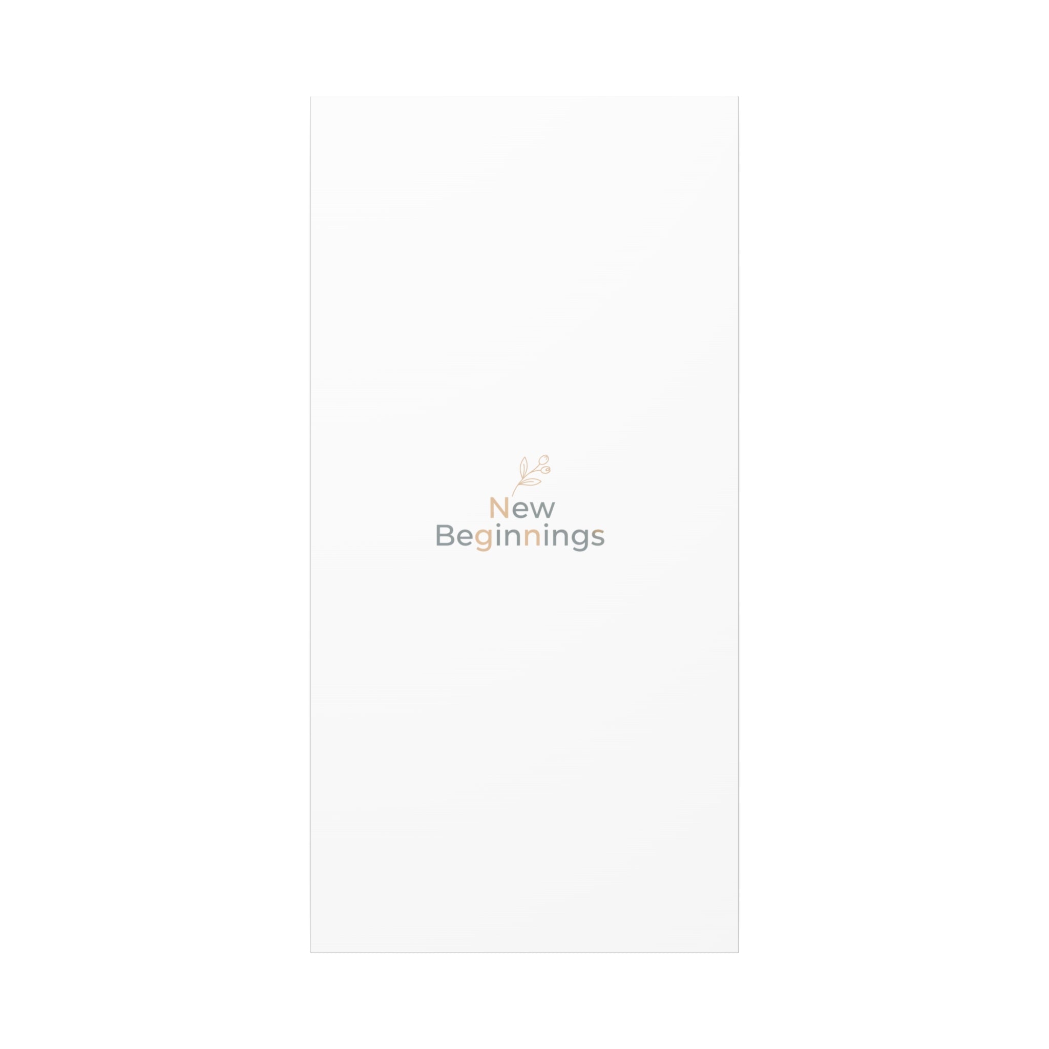 New Beginnings Canvas | Fresh-Start Minimalism, blank page art print