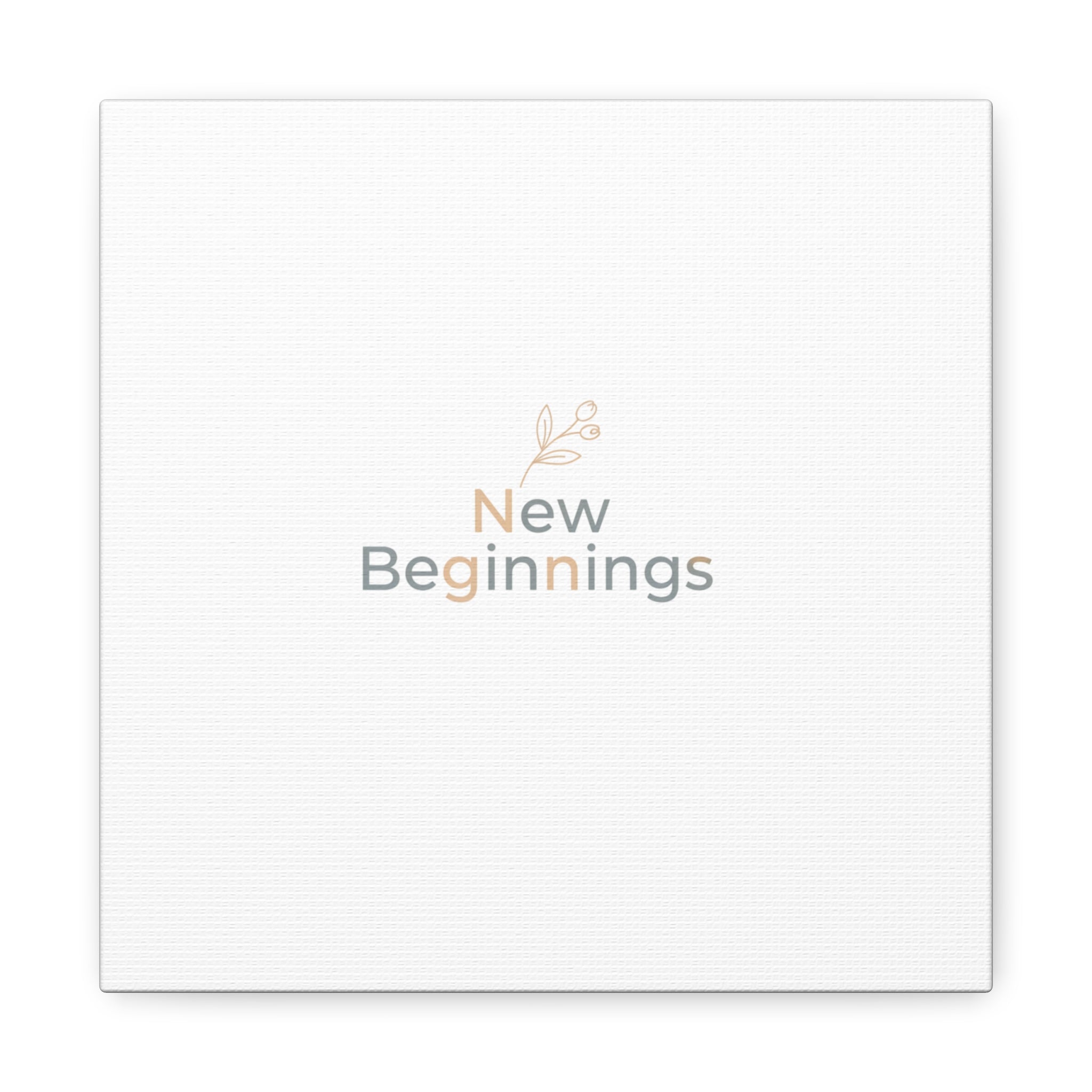 New Beginnings Canvas | Fresh-Start Minimalism, blank page art print