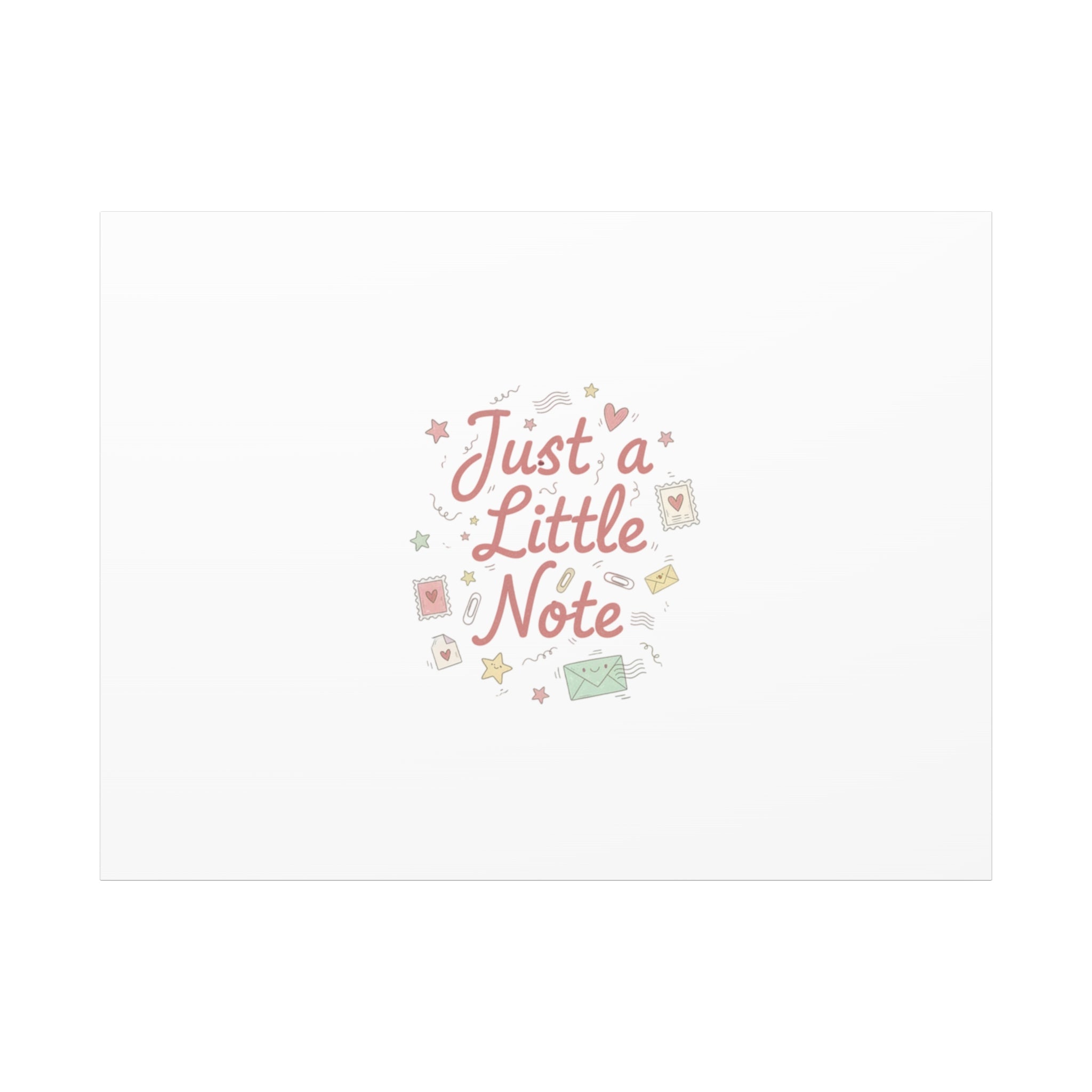 Just a Little Note Canvas | Handwritten Doodle Sketch Aesthetic