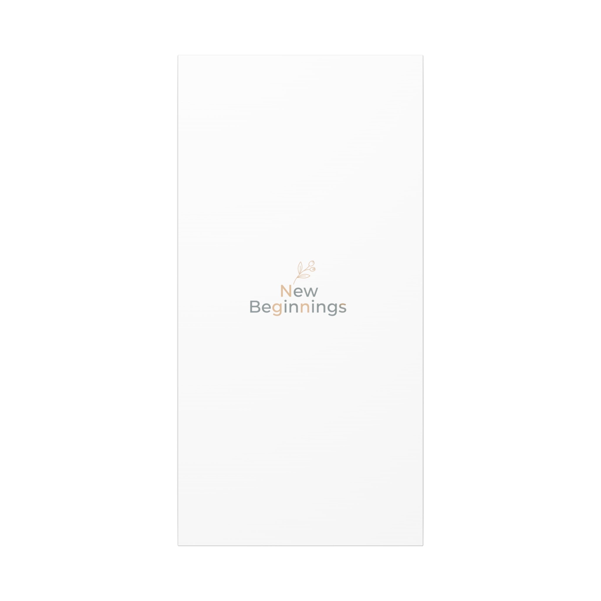 New Beginnings Canvas | Fresh-Start Minimalism, blank page art print