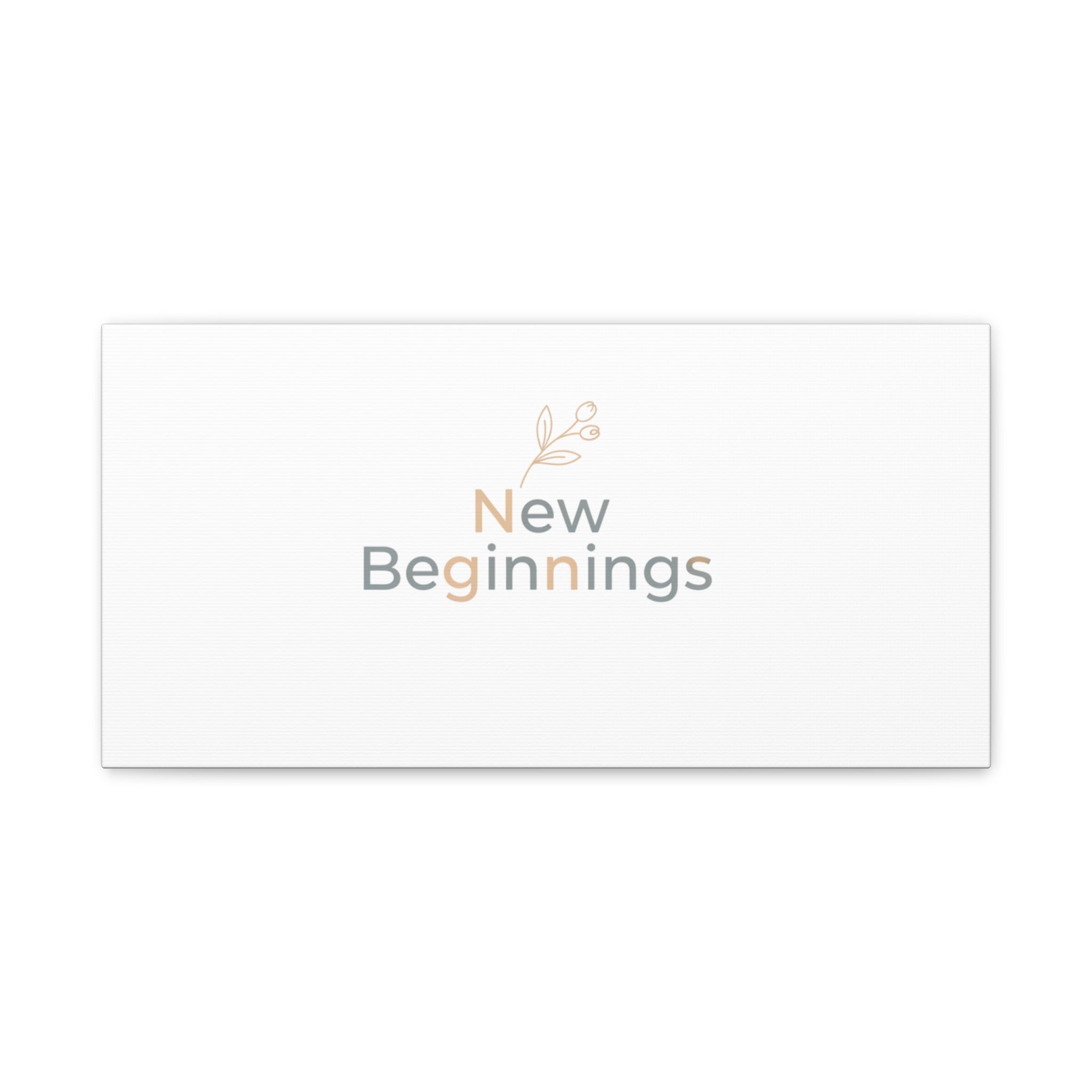New Beginnings Canvas | Fresh-Start Minimalism, blank page art print