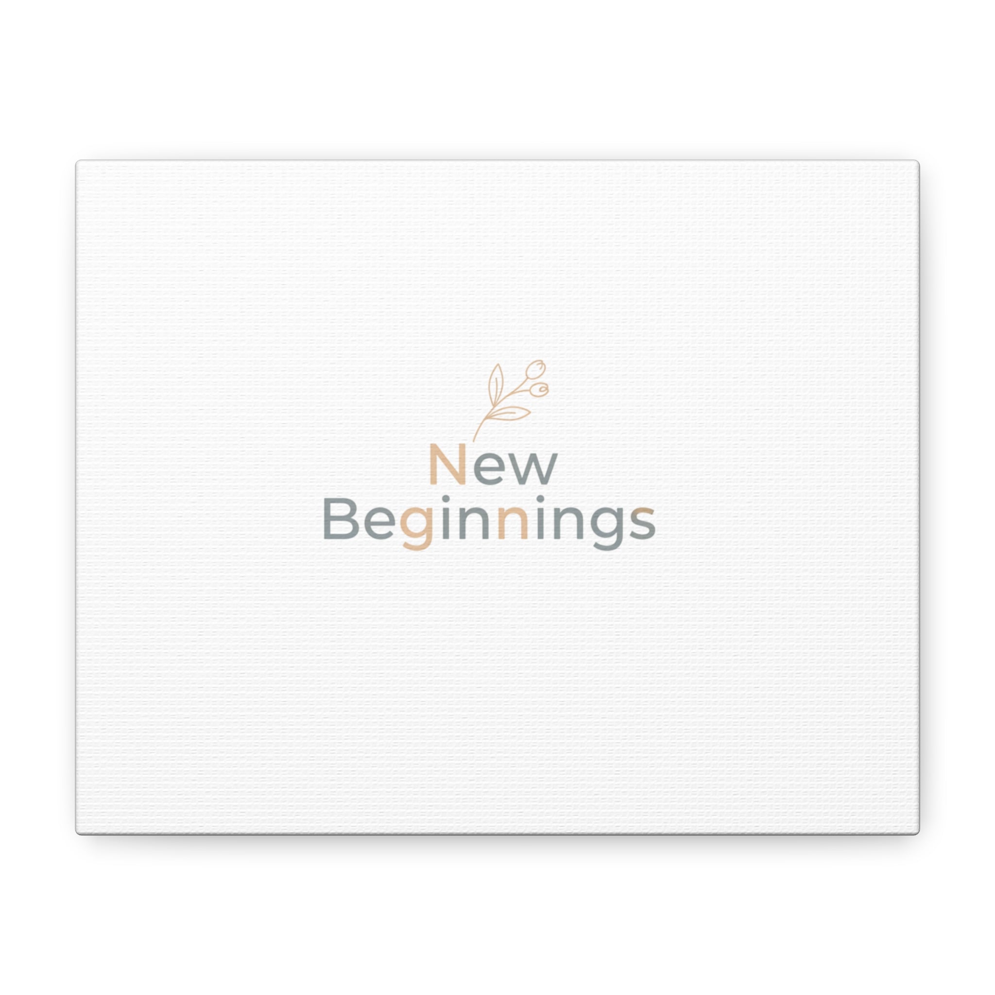 New Beginnings Canvas | Fresh-Start Minimalism, blank page art print