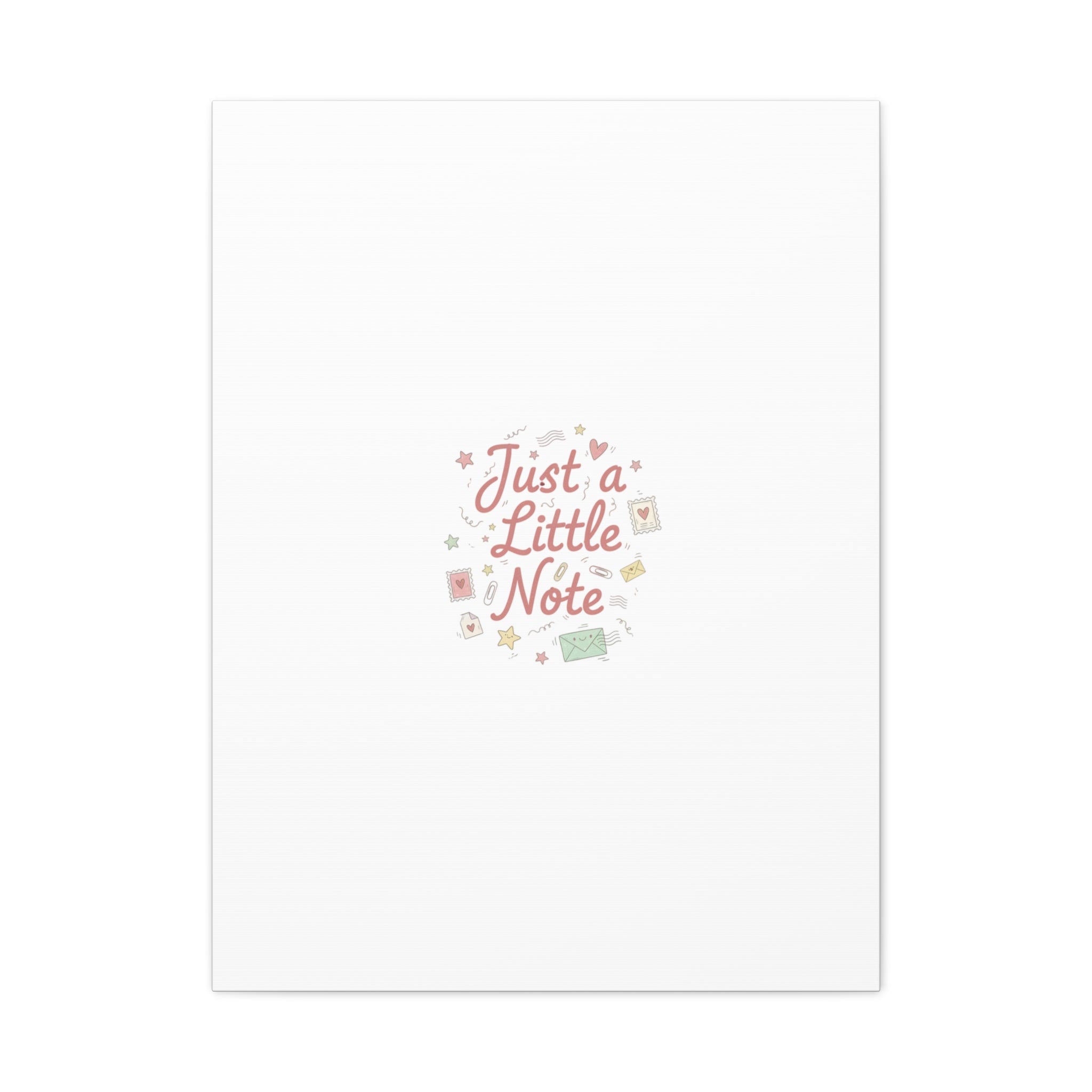 Just a Little Note Canvas | Handwritten Doodle Sketch Aesthetic