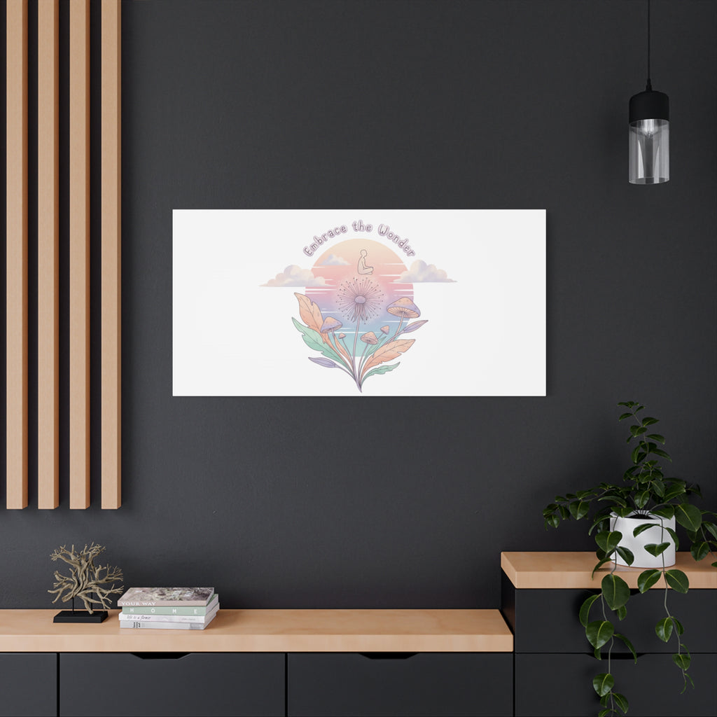 Embrace the Wonder pastel surreal nature print, Canvas