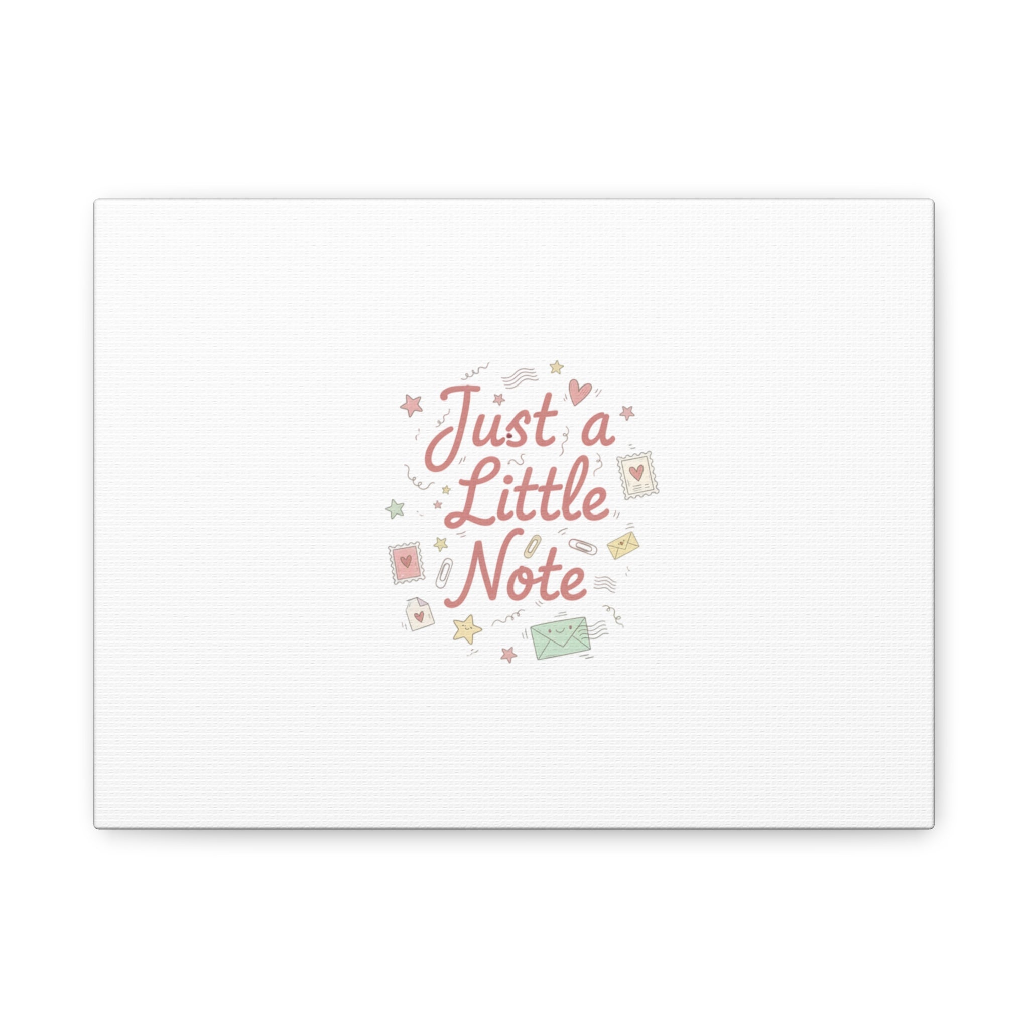 Just a Little Note Canvas | Handwritten Doodle Sketch Aesthetic