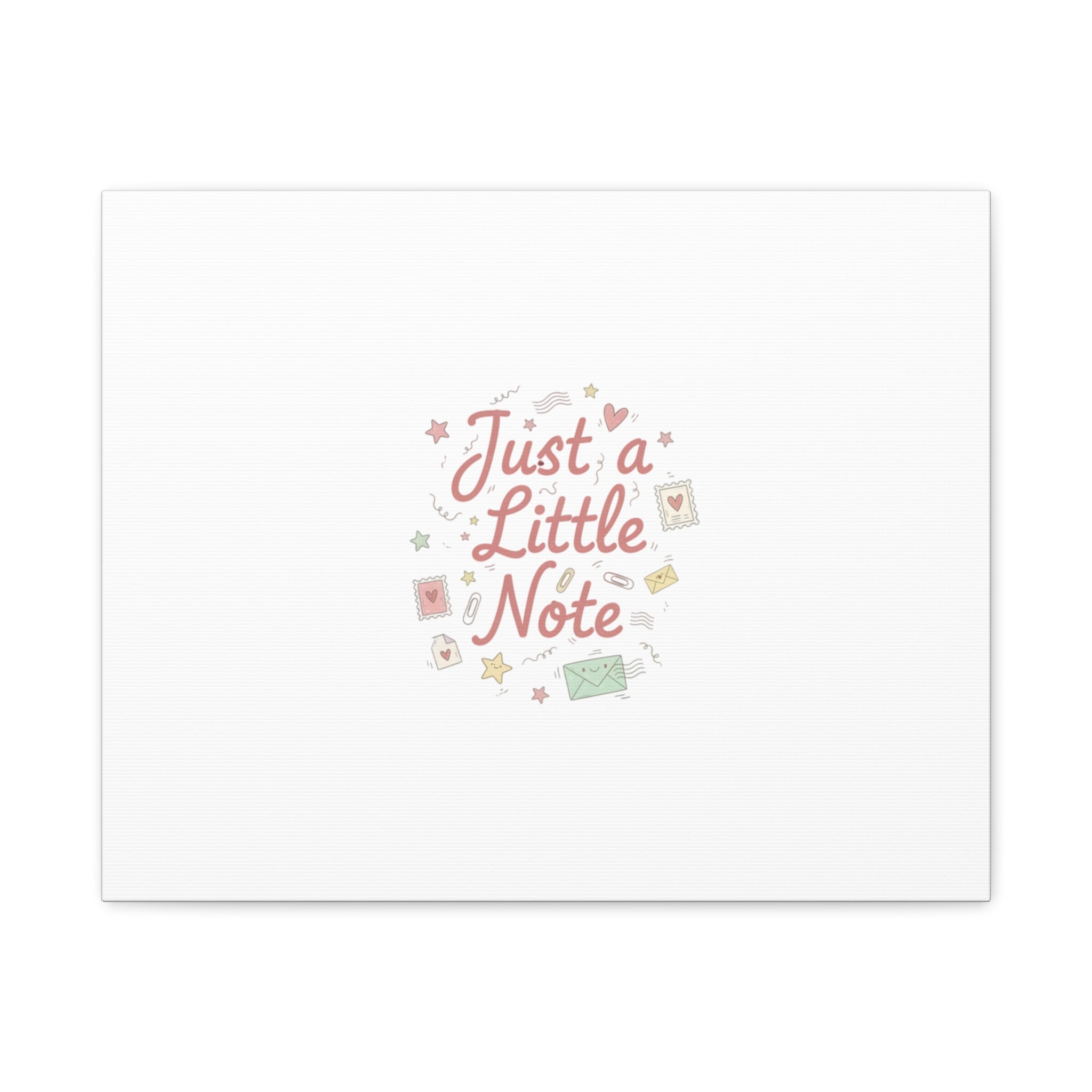 Just a Little Note Canvas | Handwritten Doodle Sketch Aesthetic