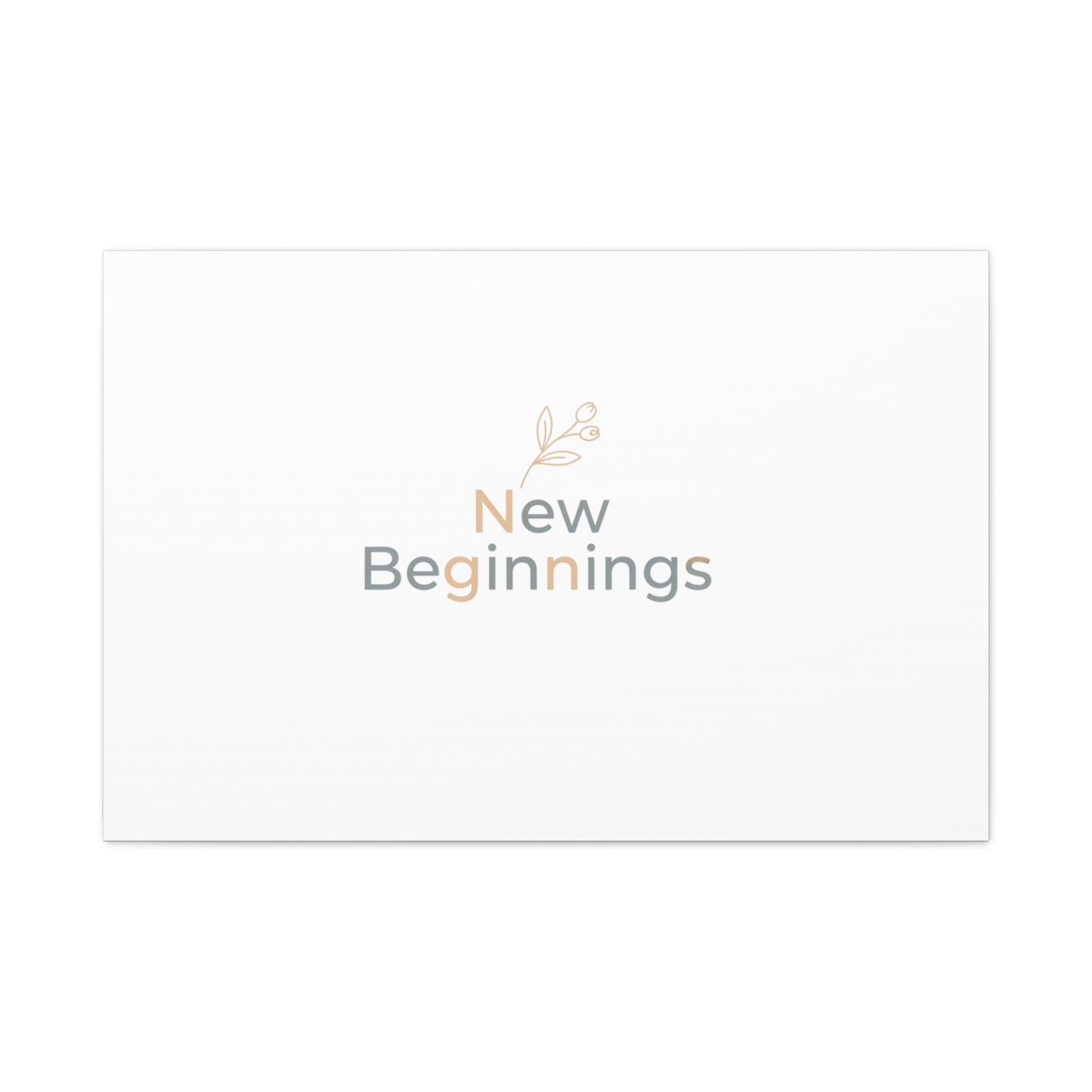 New Beginnings Canvas | Fresh-Start Minimalism, blank page art print