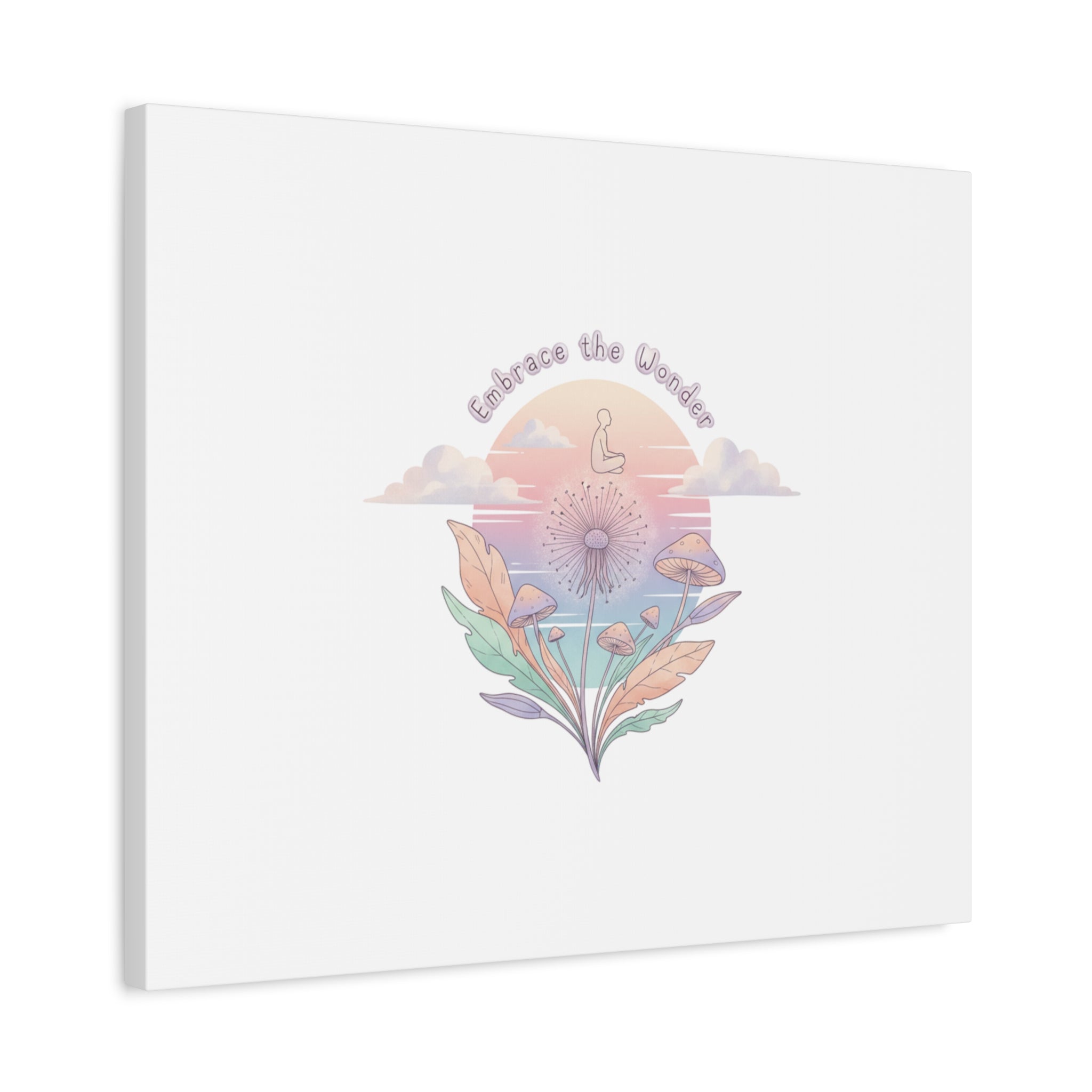 Embrace the Wonder pastel surreal nature print, Canvas