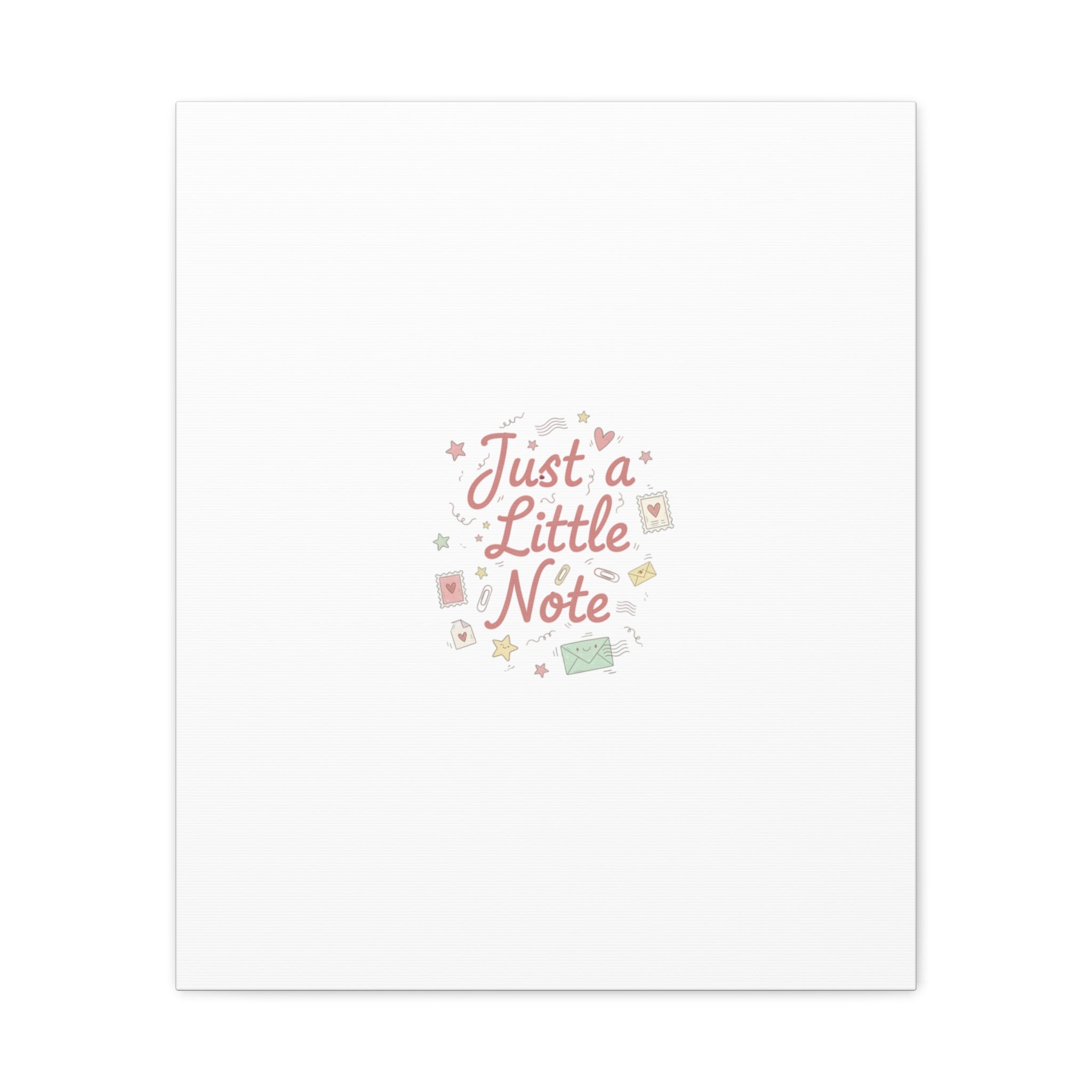 Just a Little Note Canvas | Handwritten Doodle Sketch Aesthetic